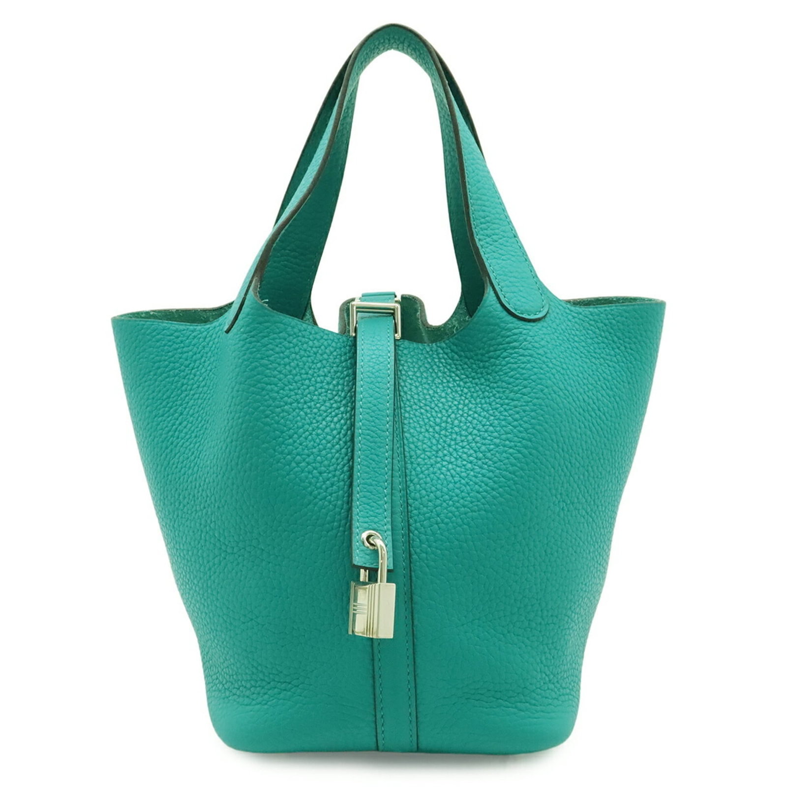 Clemence Tote Bag Hermes Leather Taurillon: Clemence Tote Bag Hermes Leather Taurillon Taurillon clemence leather makes this tote bag a unique and stylish accessory. Measuring 18.5cm x 18cm x 13cm, it features a distinctive blue paon color. Cra