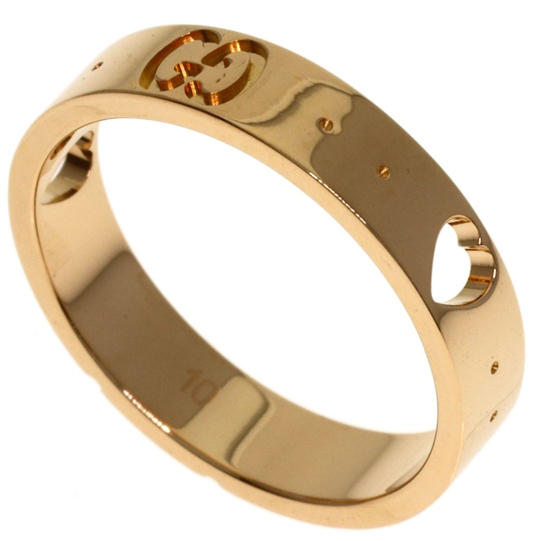Gucci Icon Amor K18 Pink Gold Ring: Gucci Icon Amor K18 Pink Gold Ring K18 Pink Gold ring from GUCCI, featuring a classic design with a gold metal exterior and a ring closure. This style is crafted from high-purity K18 gold, providing