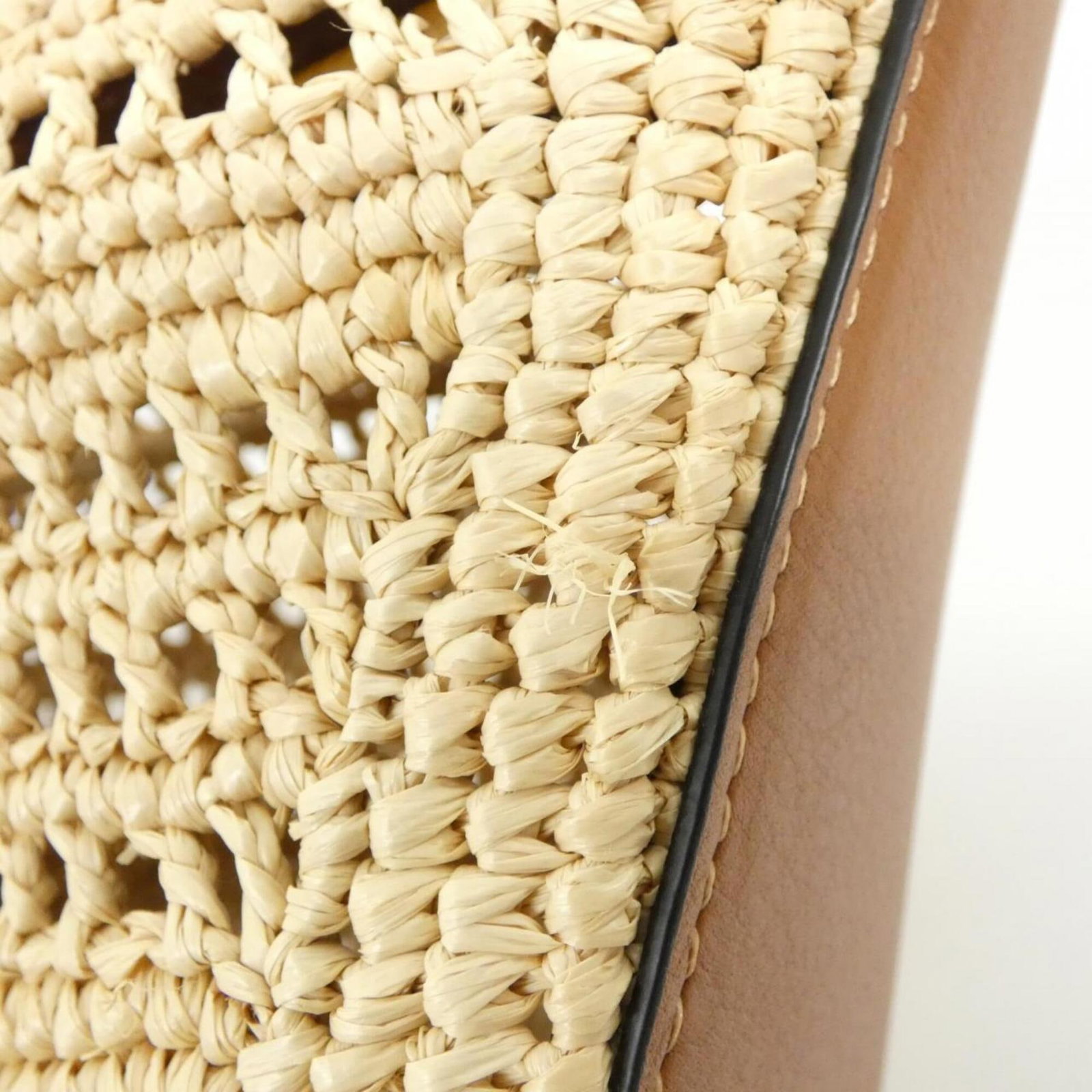 Raffia Leather Shoulder Bag Loewe - 3