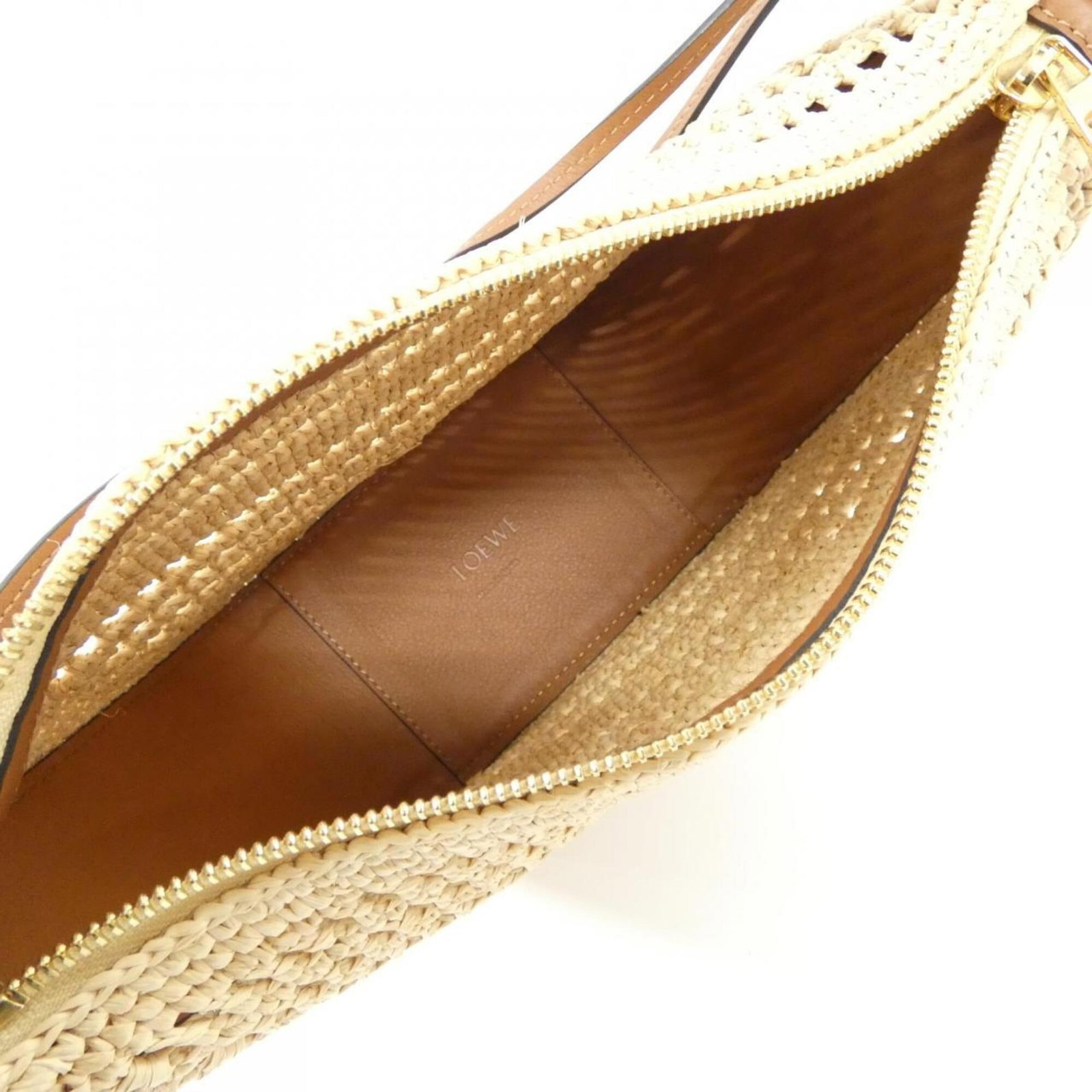 Raffia Leather Shoulder Bag Loewe - 6