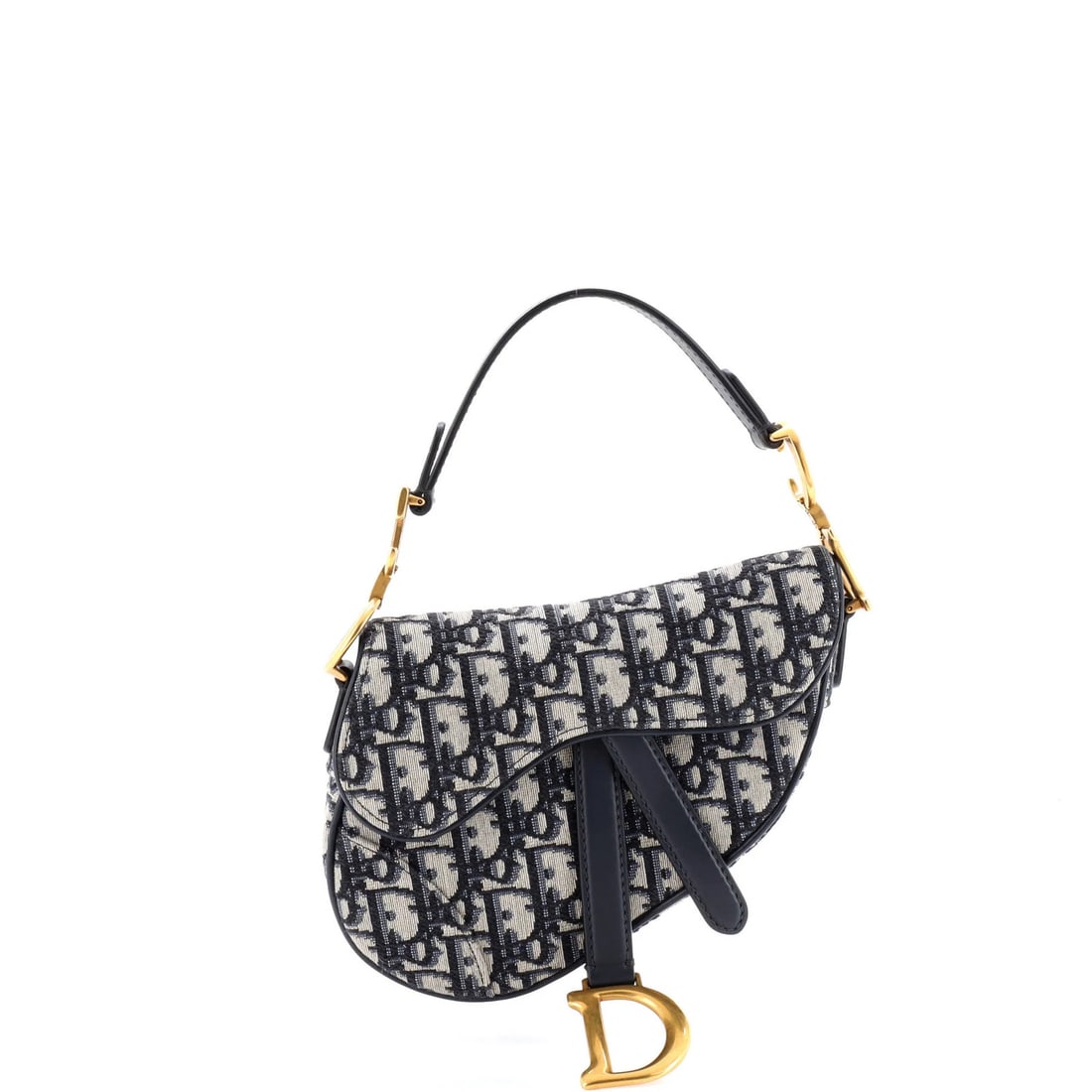 Canvas Oblique Christian Dior Saddle Mini: Canvas Oblique Christian Dior Saddle Mini Canvas Oblique Christian Dior Saddle Mini - A stylish and compact shoulder bag with a signature blue canvas exterior, featuring a classic oblique design and