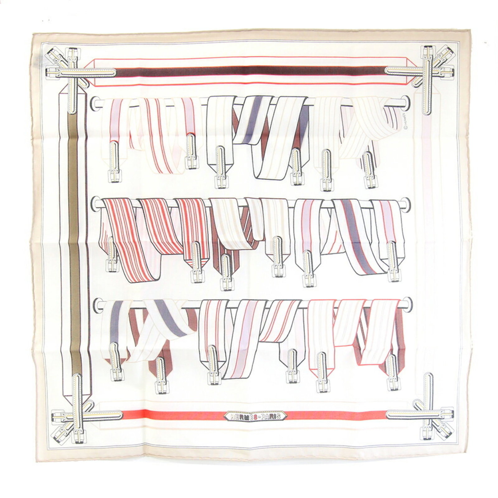 Hermes Scarf Cotton: Hermes Scarf Cotton This exquisite Hermes scarf is crafted from high-quality cotton, showcasing a timeless beige and off-white color combination. Measuring 42cm x 42.5cm, it features a classic design 