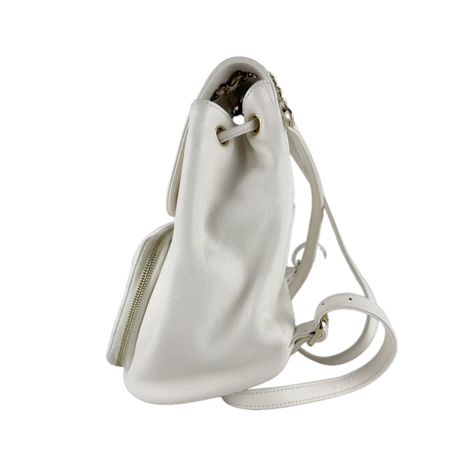 Calfskin Grained Chanel Backpack - 2