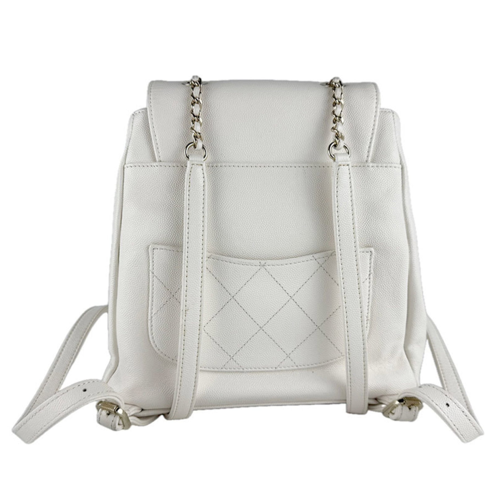 Calfskin Grained Chanel Backpack - 3