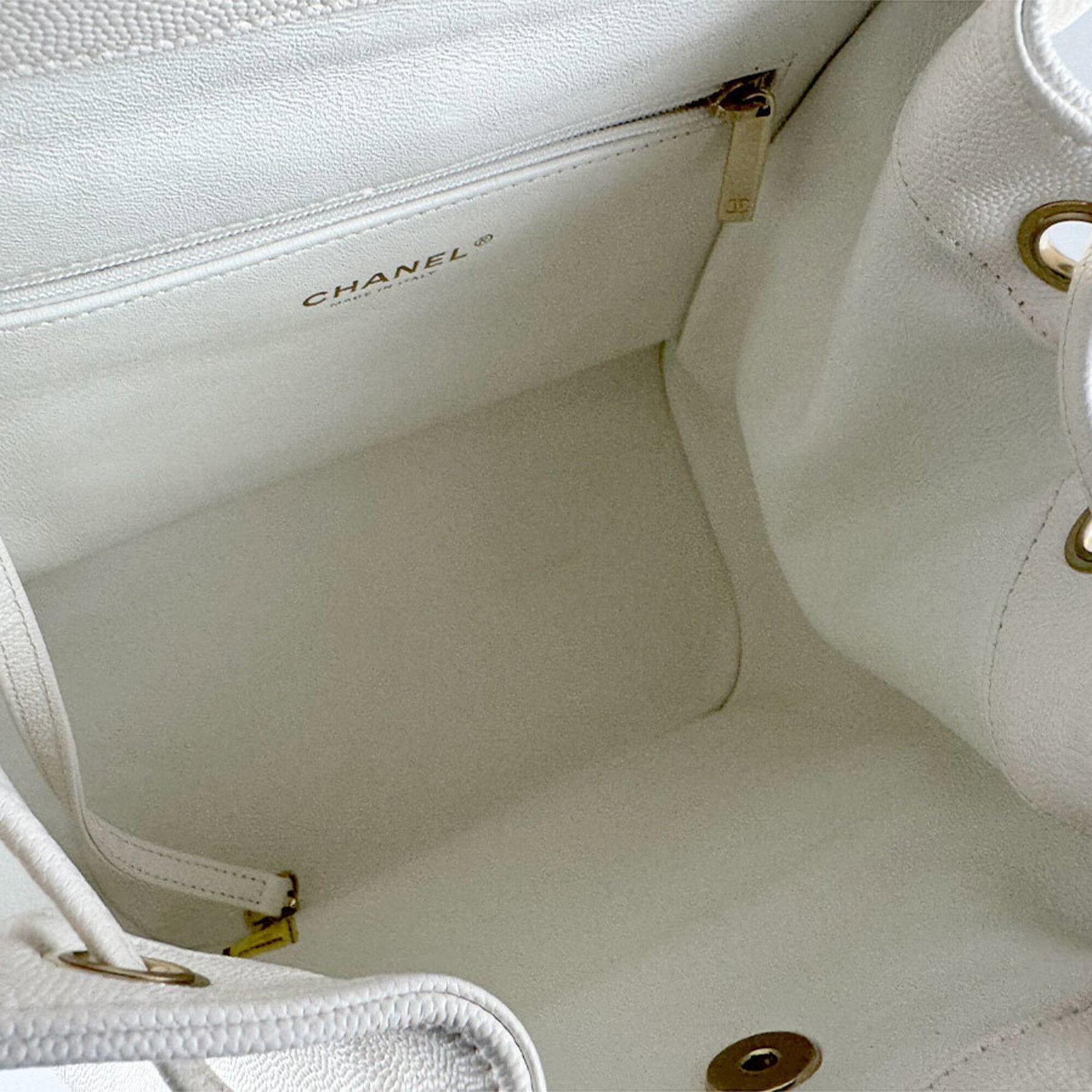 Calfskin Grained Chanel Backpack - 5