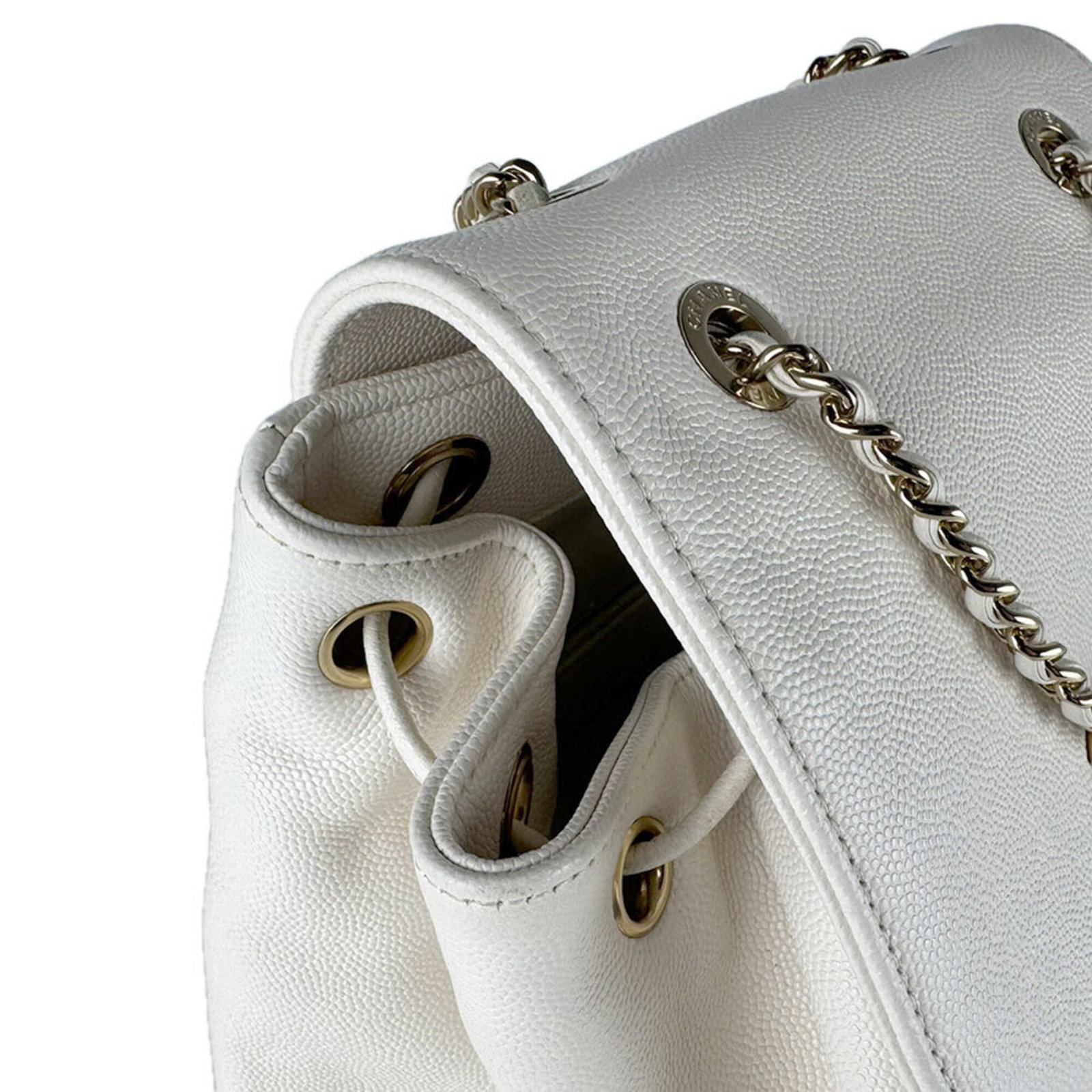 Calfskin Grained Chanel Backpack - 7