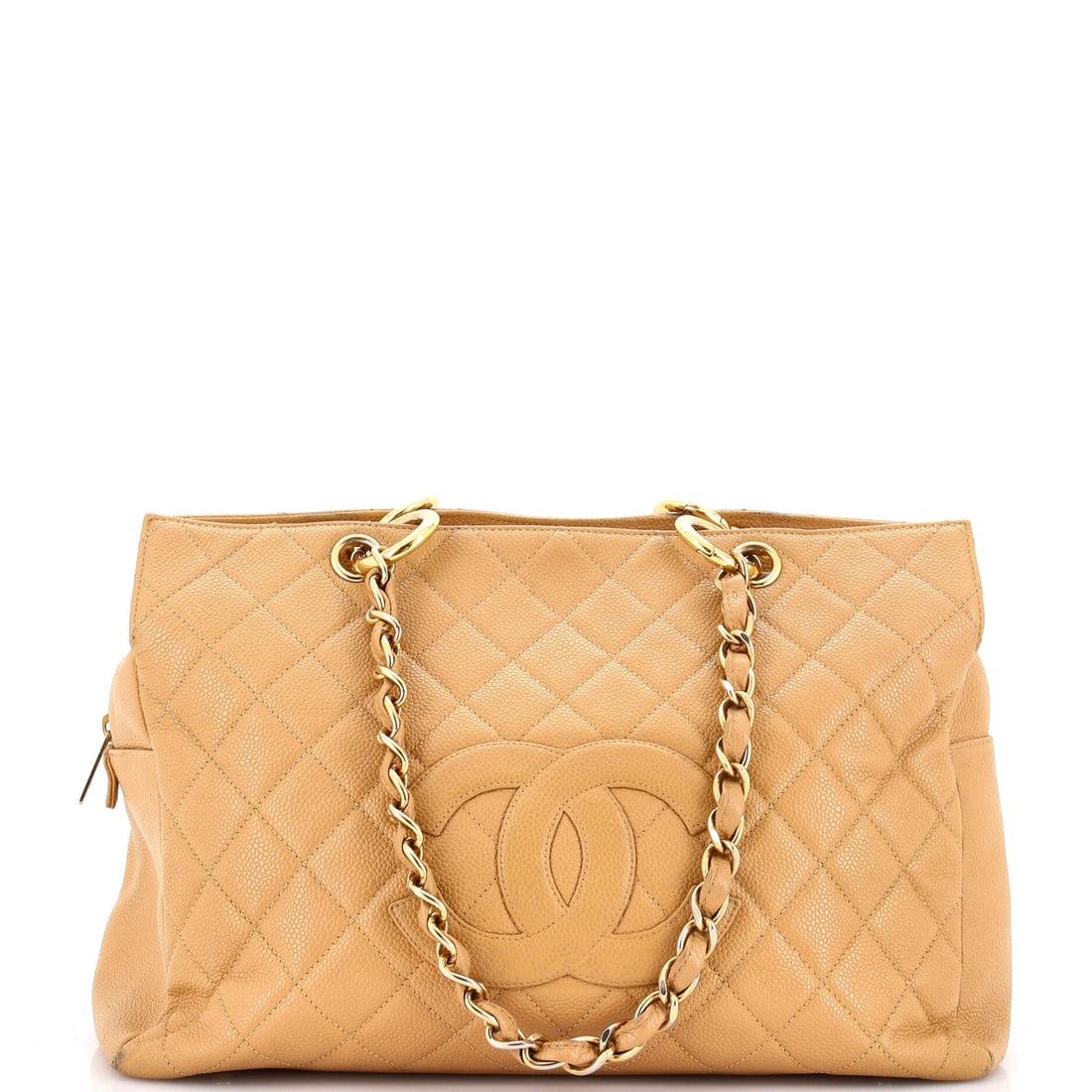 Shopping Tote Chanel Caviar Quilted Timeless Grand: Shopping Tote Chanel Caviar Quilted Timeless Grand This Chanel Grand Timeless Shopping Tote features a timeless design with a quilted caviar exterior in neutral, adding a touch of sophistication to