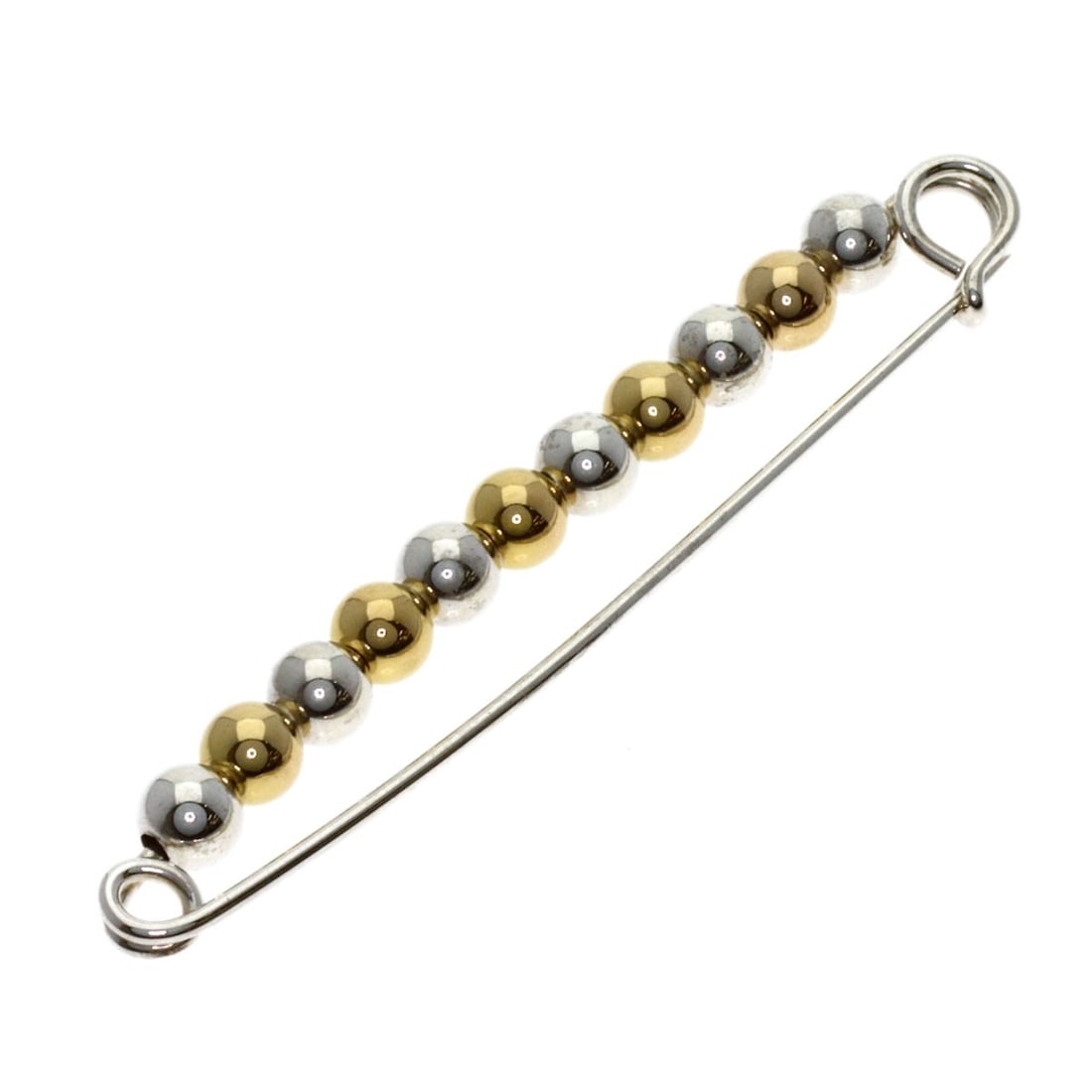 Tiffany and Co Ball Combination Brooch Silver K14 Yellow Gold: Tiffany and Co Ball Combination Brooch Silver K14 Yellow Gold Item Specifics: Brand: TIFFANY&Co. Style: Brooch Material: Silver Color: Silver Type: Brooch Exterior Color: Silver Product Disclaimer: