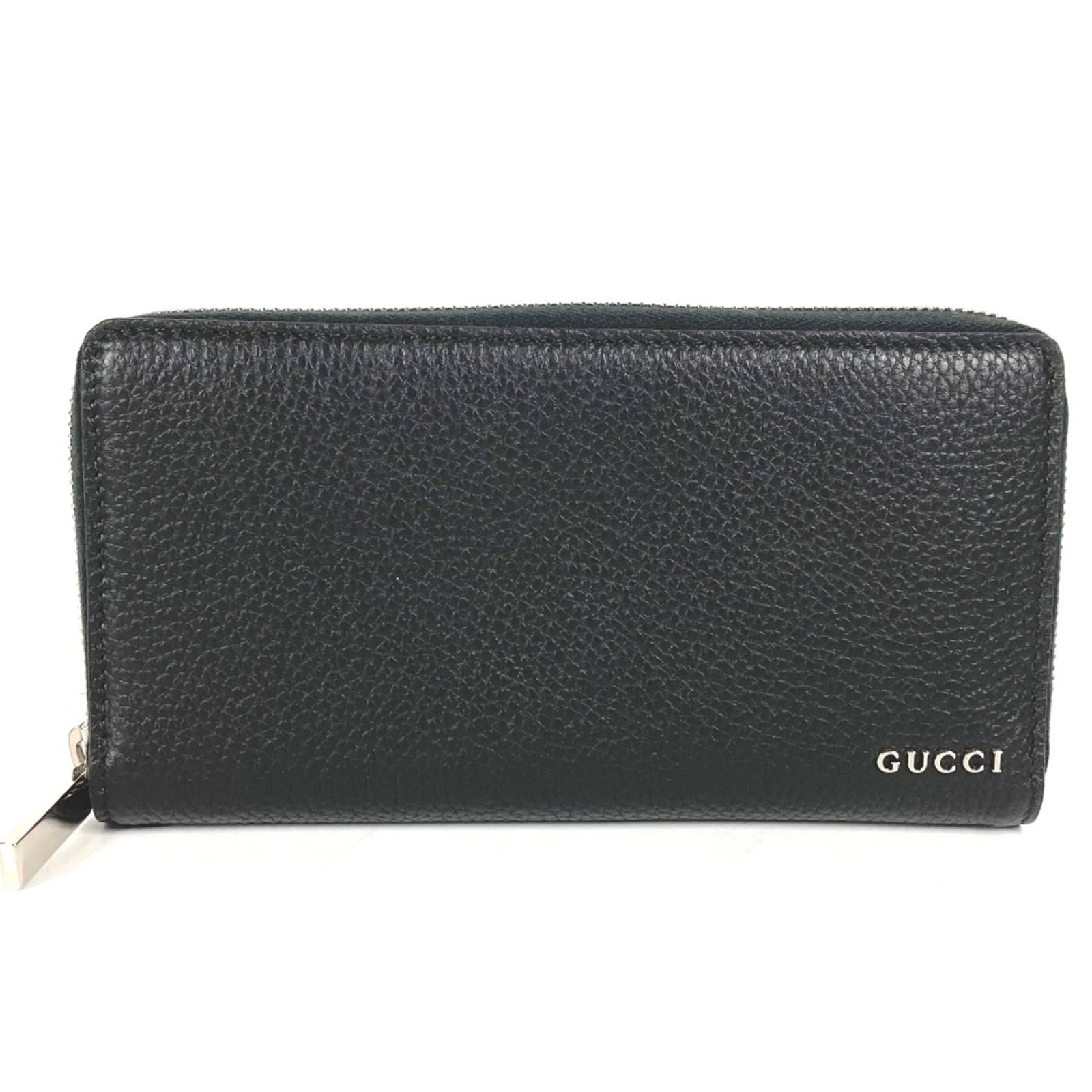 Gucci Long Wallet (Bi-Fold) Leather: Gucci Long Wallet (Bi-Fold) Leather Black leather bi-fold wallet from Gucci, measuring 19cm x 10.5cm and 7.5cm x 4.1cm. This long wallet features Gucci's signature style and craftsmanship, made from h