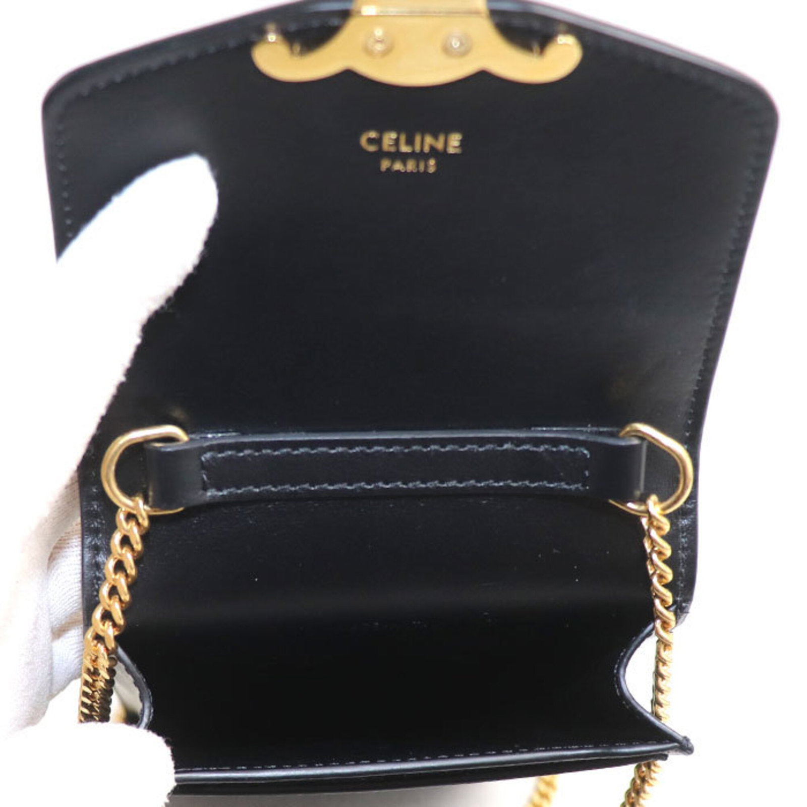 Celine Leather Shoulder Bag - 4