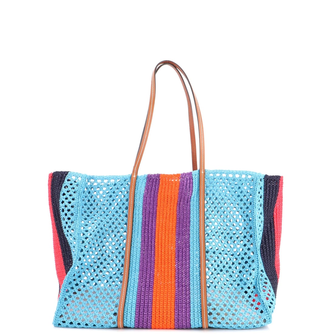 Raffia leather medium Gucci Interlocking G Web Tote - 3