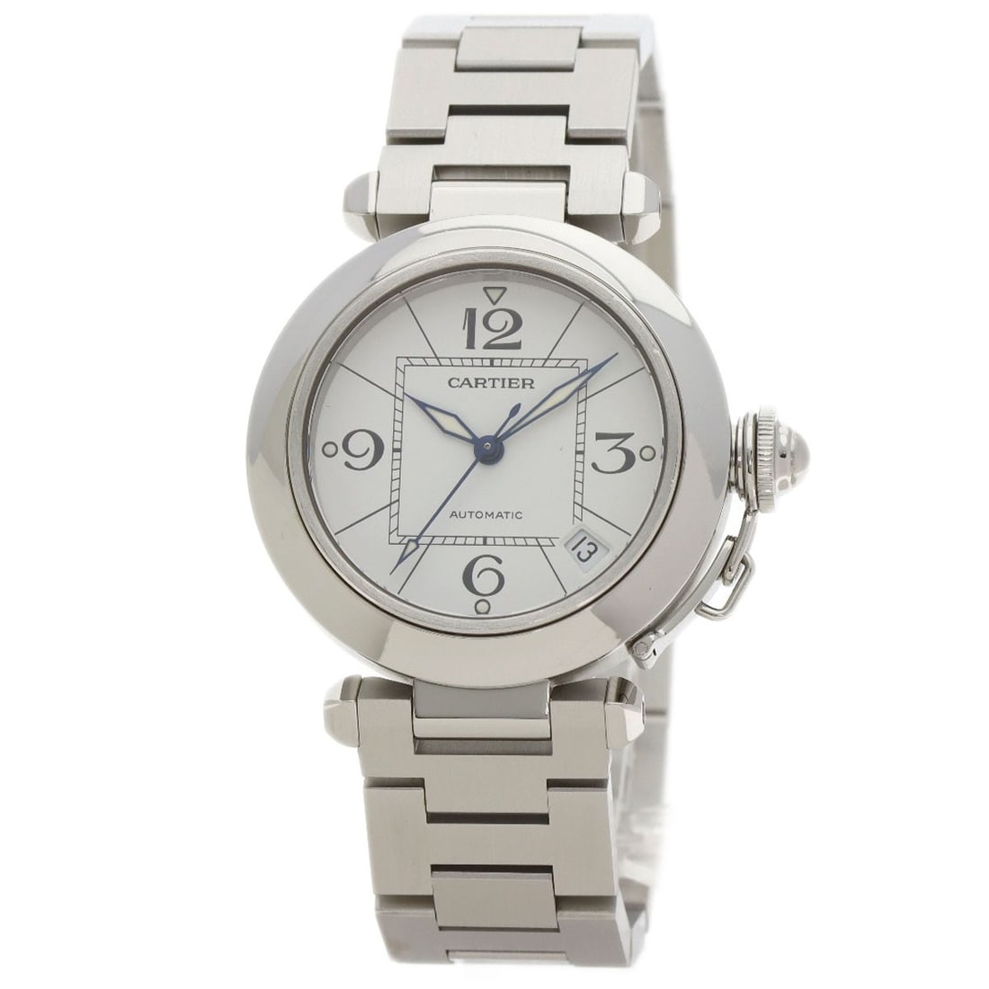 Cartier Pasha C Watches W31074M7 Stainless Steel/ Stainless Steel Boys: Cartier Pasha C Watches W31074M7 Stainless Steel/ Stainless Steel Boys Stainless steel and silver make up the sleek Cartier Pasha C Watch, with an analog display and mechanical automatic movement. The