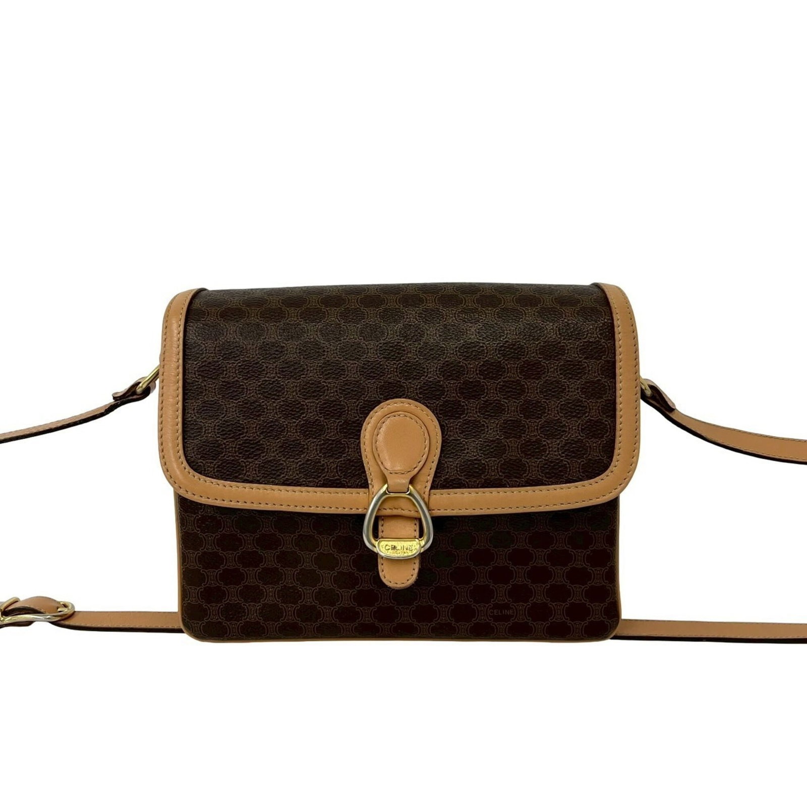 Shoulder Bag Leather Celine Pvc: Shoulder Bag Leather Celine Pvc Item Specifics: Brand: Celine Type: Shoulder bag Material: Leather , PVC Color: Brown Gender: Women Size (HxWxD): 18cm x 23cm x 10cm / 7.08'' x 9.05'' x 3.93'' Product