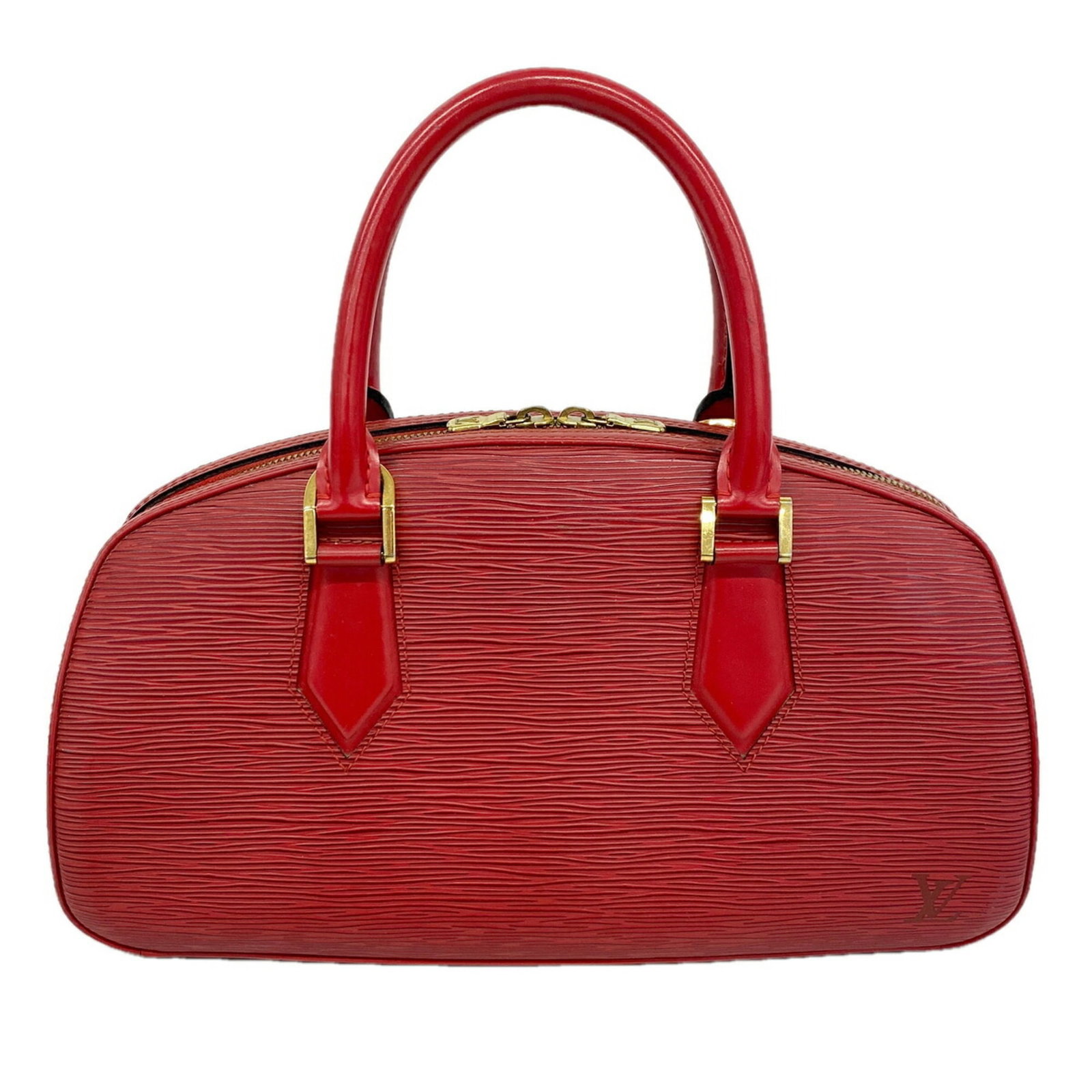 Handbag Louis Vuitton: Handbag Louis Vuitton Castilian red leather wraps around a sturdy frame, defining the classic silhouette of this Louis Vuitton handbag. Measuring 18cm x 32cm x 9.5cm, it offers a compact yet stylish