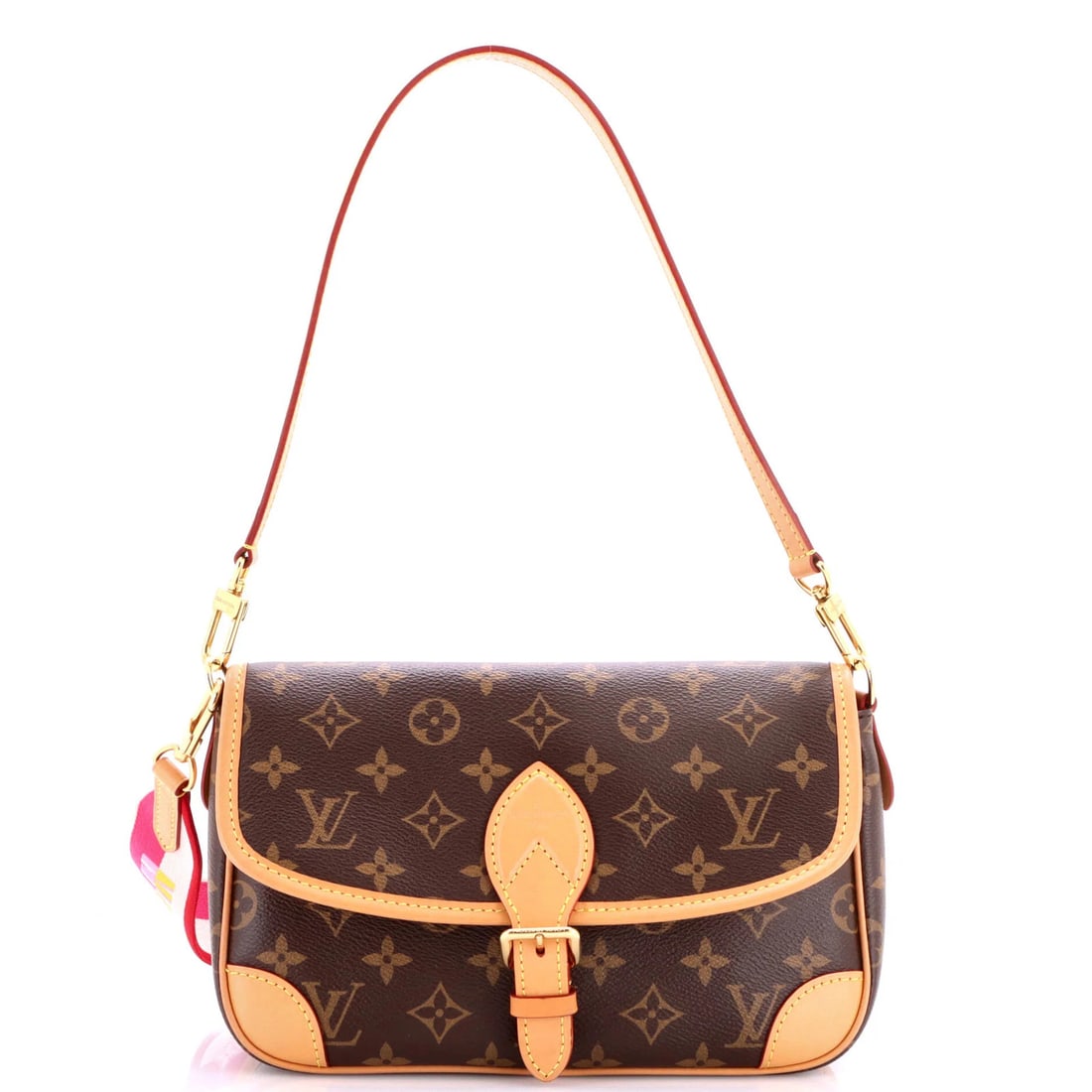 Louis Vuitton Diane Handbag Monogram Canvas NM: Louis Vuitton Diane Handbag Monogram Canvas NM Brown Louis Vuitton Diane Handbag Monogram Canvas NM with minor scuffs, creases, and edge wear, featuring a classic cross body design and a detachable