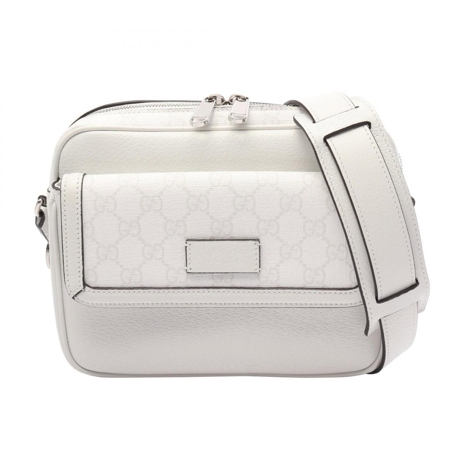 Gucci Supreme Leather Handbag Shoulder Bag: Gucci Supreme Leather Handbag Shoulder Bag Gucci Supreme Leather Handbag Shoulder Bag features GG Supreme material, a signature Gucci leather style, and a white color. This shoulder bag measures 19cm