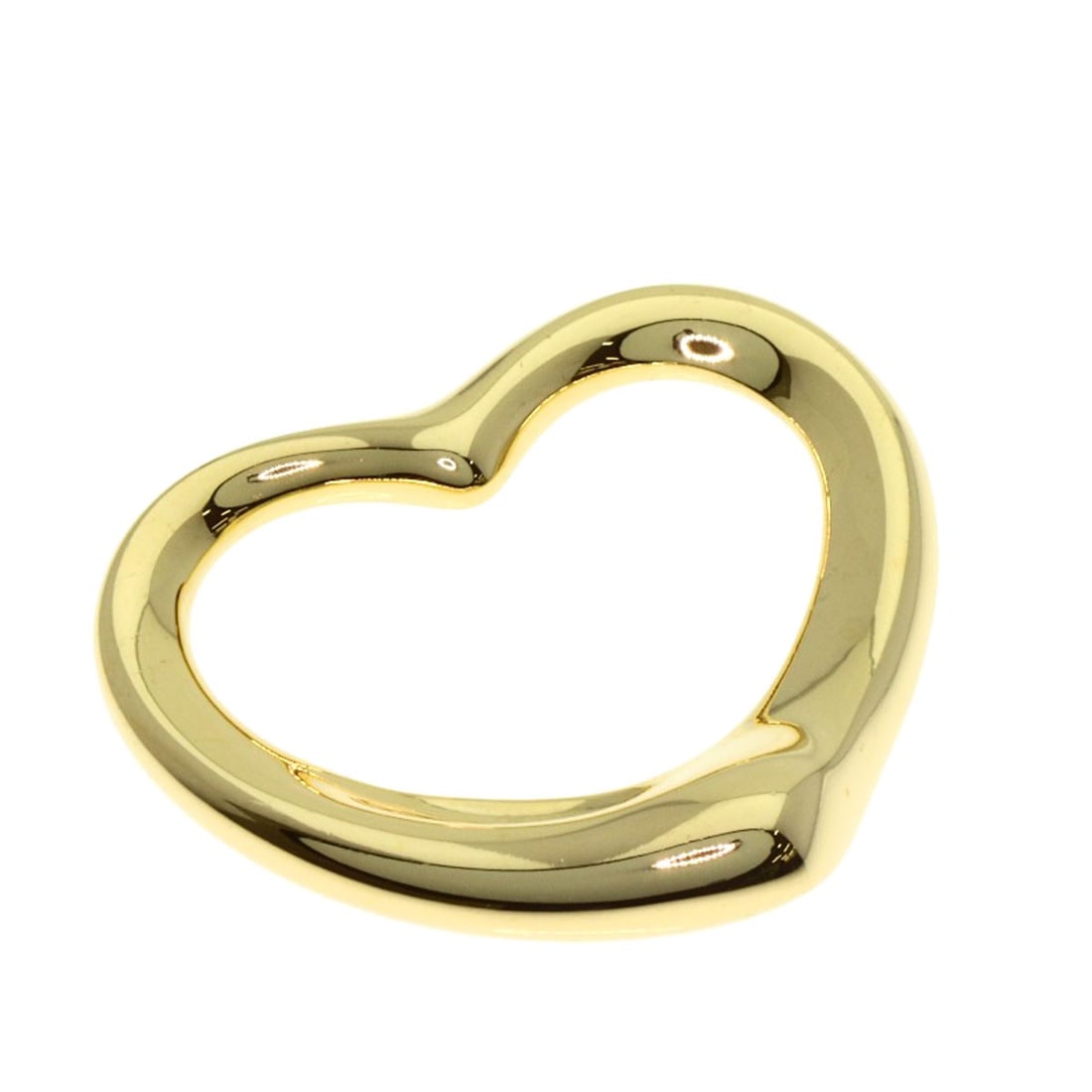 Yellow Gold Pendant K18 Open Heart Tiffany&Co: Yellow Gold Pendant K18 Open Heart Tiffany&Co K18 Yellow Gold Pendant with Open Heart Design, a stunning piece from Tiffany&Co. This pendant showcases a bold open heart design crafted from 18k K18