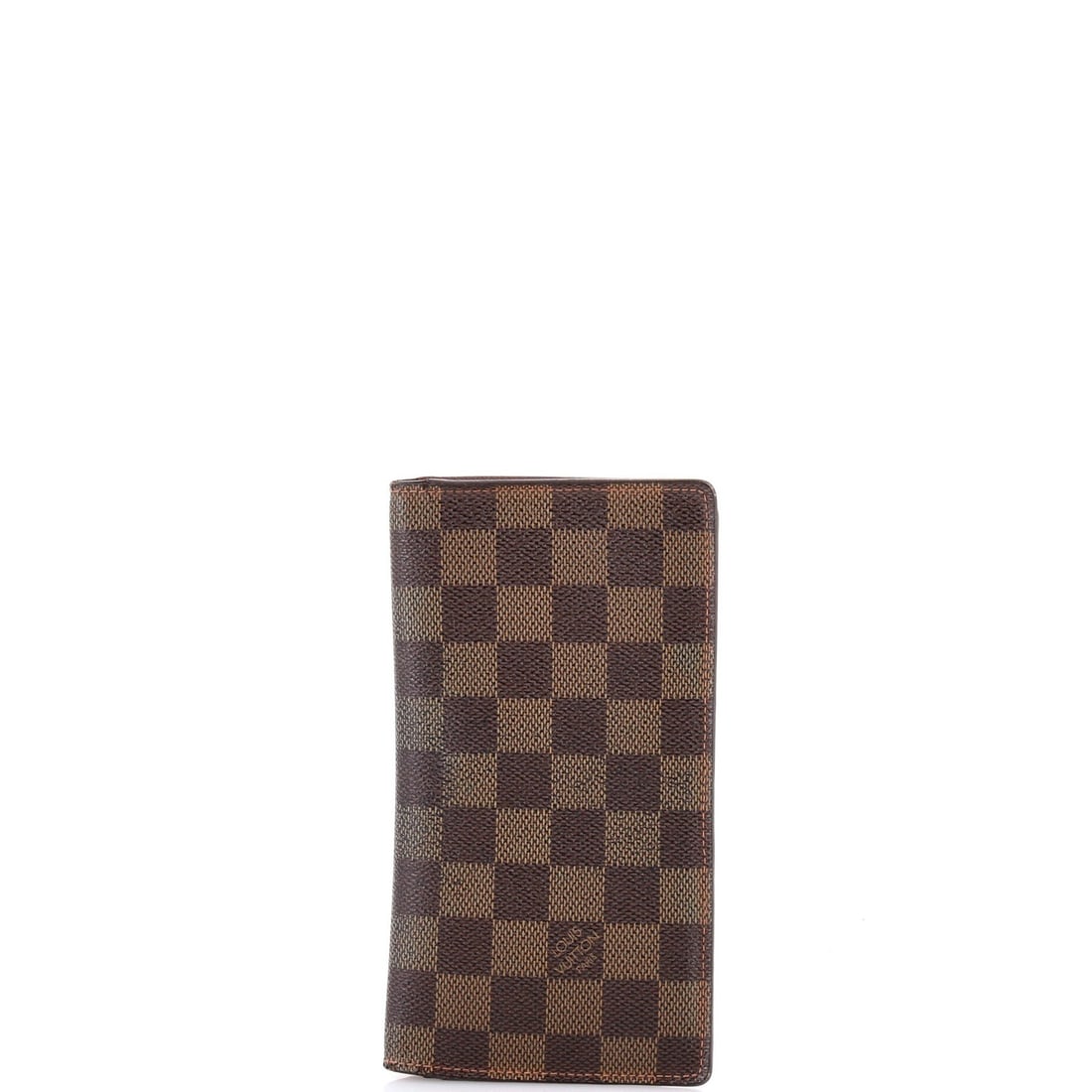 Vuitton Brazza Damier Wallet Louis: Vuitton Brazza Damier Wallet Louis Brown Louis Vuitton Brazza Damier Canvas Coated Wallet with Leather Interior, featuring a classic Damier pattern and a timeless design. The wallet has minor odor,