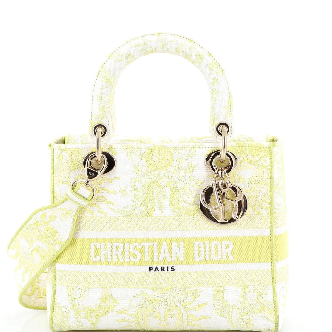 Lady D-Lite Bag Embroidered Canvas Christian Dior Medium (1 of 6)