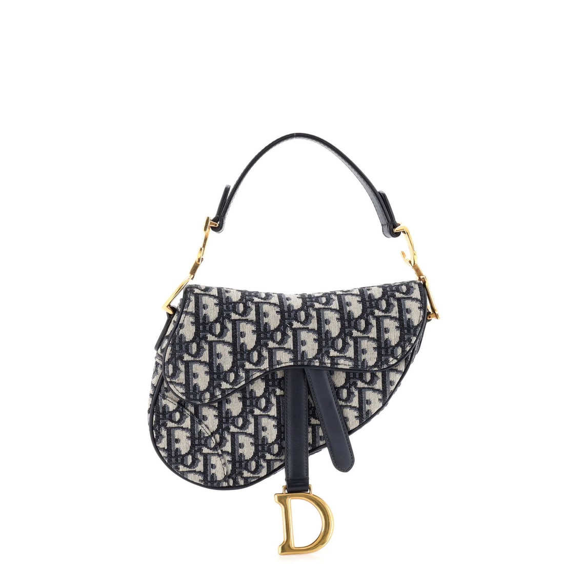 Canvas Oblique Christian Dior Saddle Mini: Canvas Oblique Christian Dior Saddle Mini Canvas Oblique Christian Dior Saddle Mini - A stylish and compact shoulder bag with a signature blue canvas exterior, featuring a classic oblique design and