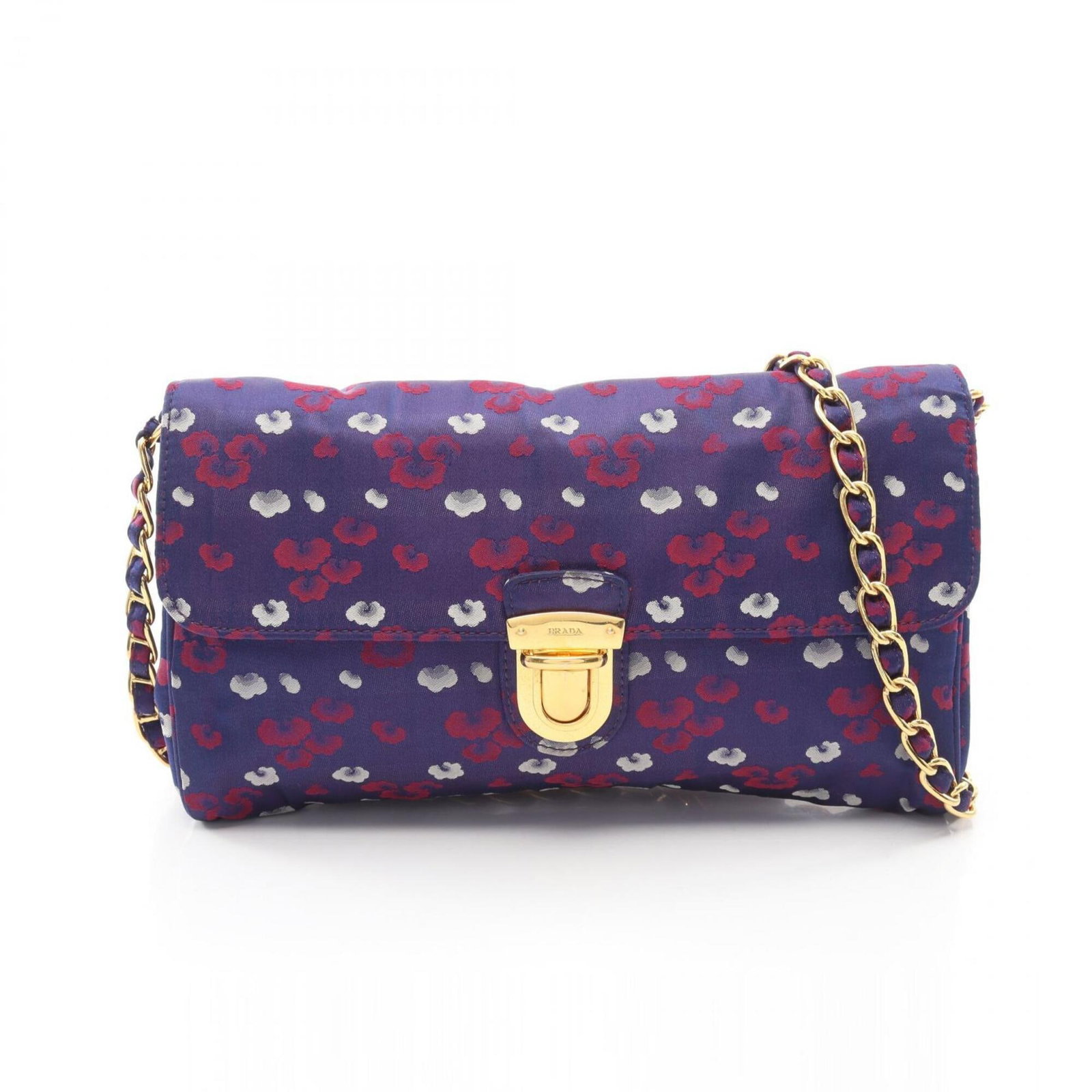 Shoulder Bag Nylon Handbag Prada: Shoulder Bag Nylon Handbag Prada Navy, red, and white nylon Prada shoulder bag with a classic design, measuring 14cm x 25cm x 3cm. The bag's nylon material and bold color combination make it a