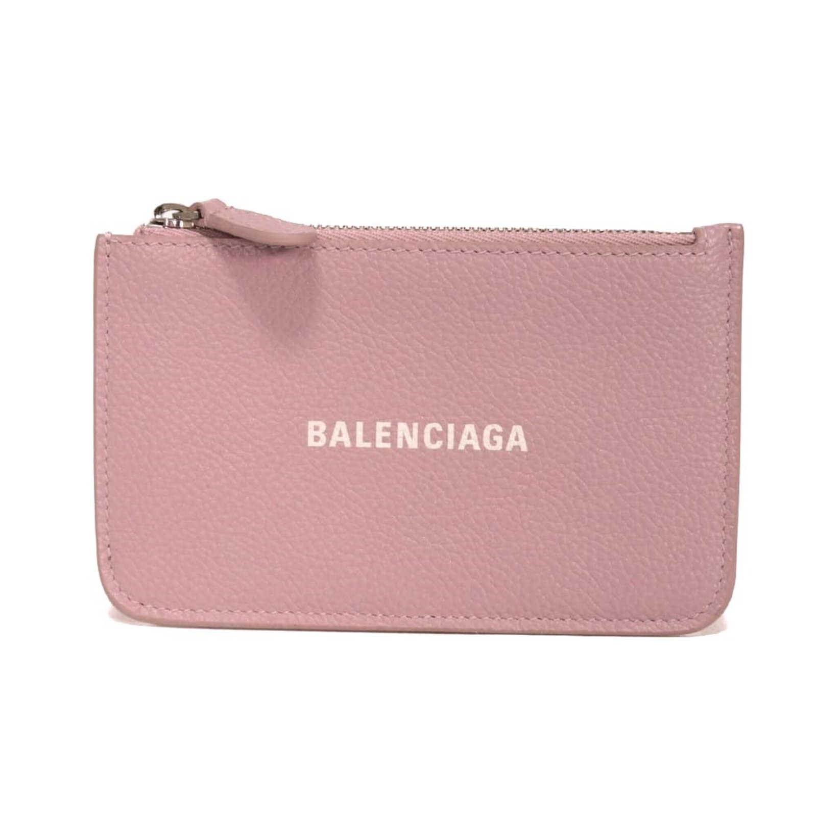 Coin purse by Balenciaga: Coin purse by Balenciaga Balenciaga coin purse in pink and pink beige, measuring 8cm x 13.2cm x 1.2cm, offering a compact storage solution for coins and small items. The item's size and color options