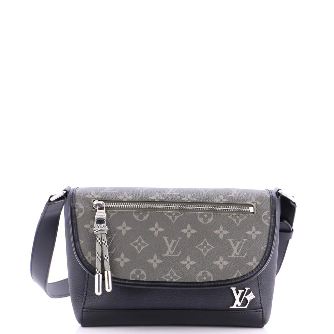 Vuitton Pulse Messenger Canvas Monogram Calfskin: Vuitton Pulse Messenger Canvas Monogram Calfskin The Louis Vuitton Pulse Messenger Canvas Monogram Calfskin is a stylish and functional cross body bag, featuring a canvas coated exterior in green and 