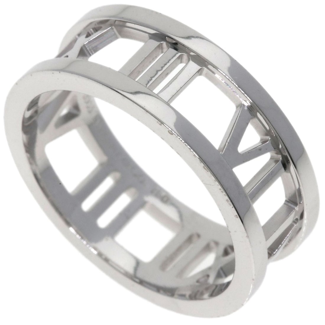 Tiffany&Co Atlas Open Ring K18 White Gold: Tiffany&Co Atlas Open Ring K18 White Gold K18 White Gold Atlas Open Ring from Tiffany&Co. - A sleek and modern design featuring a silver-toned K18 white gold exterior, this ring boasts a striking silv