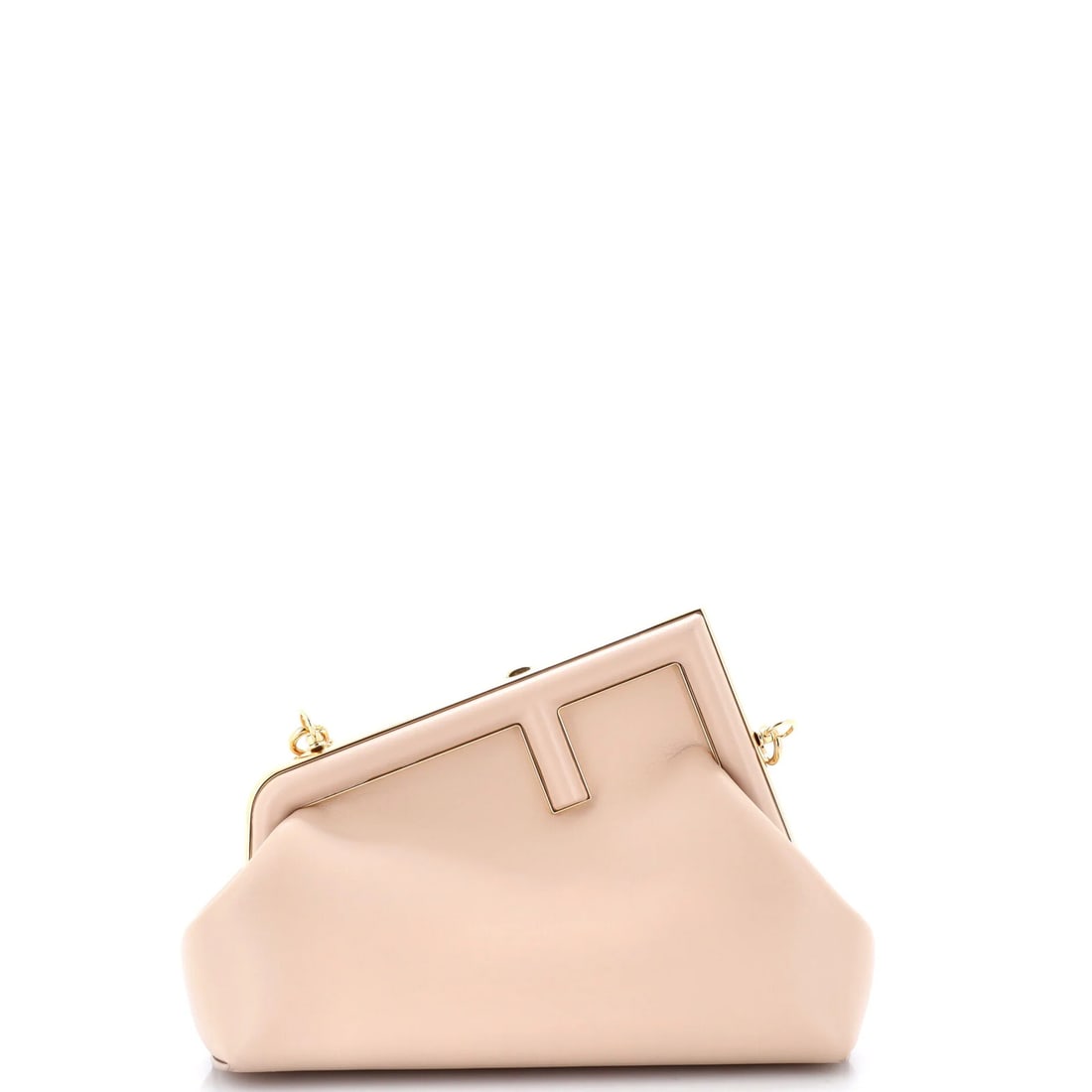 Small Leather Bag Fendi First: Small Leather Bag Fendi First Small Leather Bag Fendi First, a neutral-toned clutch with a classic design, features a high-quality leather exterior and a spacious canvas interior. Measuring 7.5"