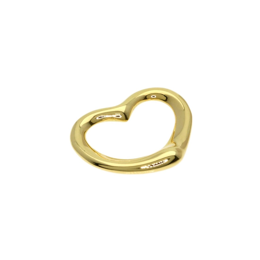 Open Heart Pendant Top Tiffany&Co. Top K18 Yellow Gold: Open Heart Pendant Top Tiffany&Co. Top K18 Yellow Gold Top Tiffany&Co. Pendant in K18 Yellow Gold. This sterling silver pendant top is crafted from 18K yellow gold, featuring a sleek design with a