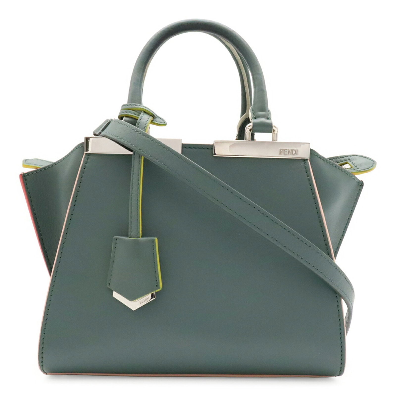 Shoulder Bag Leather Fendi Handbag: Shoulder Bag Leather Fendi Handbag The Fendi shoulder bag is a stylish and versatile leather handbag with a unique multi-color design. Made from high-quality leather, this bag features a distinctive