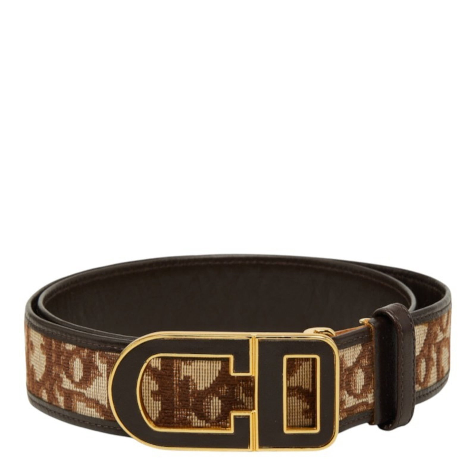 Standard Belt Dior Christian: Standard Belt Dior Christian Item Specifics: Brand: Christian Dior Type: Standard belt Gender: Women Material (Strap): Leather , Canvas Color: Brown Length: 87.2cm / 34.33'' Width: 3cm / 1.18''