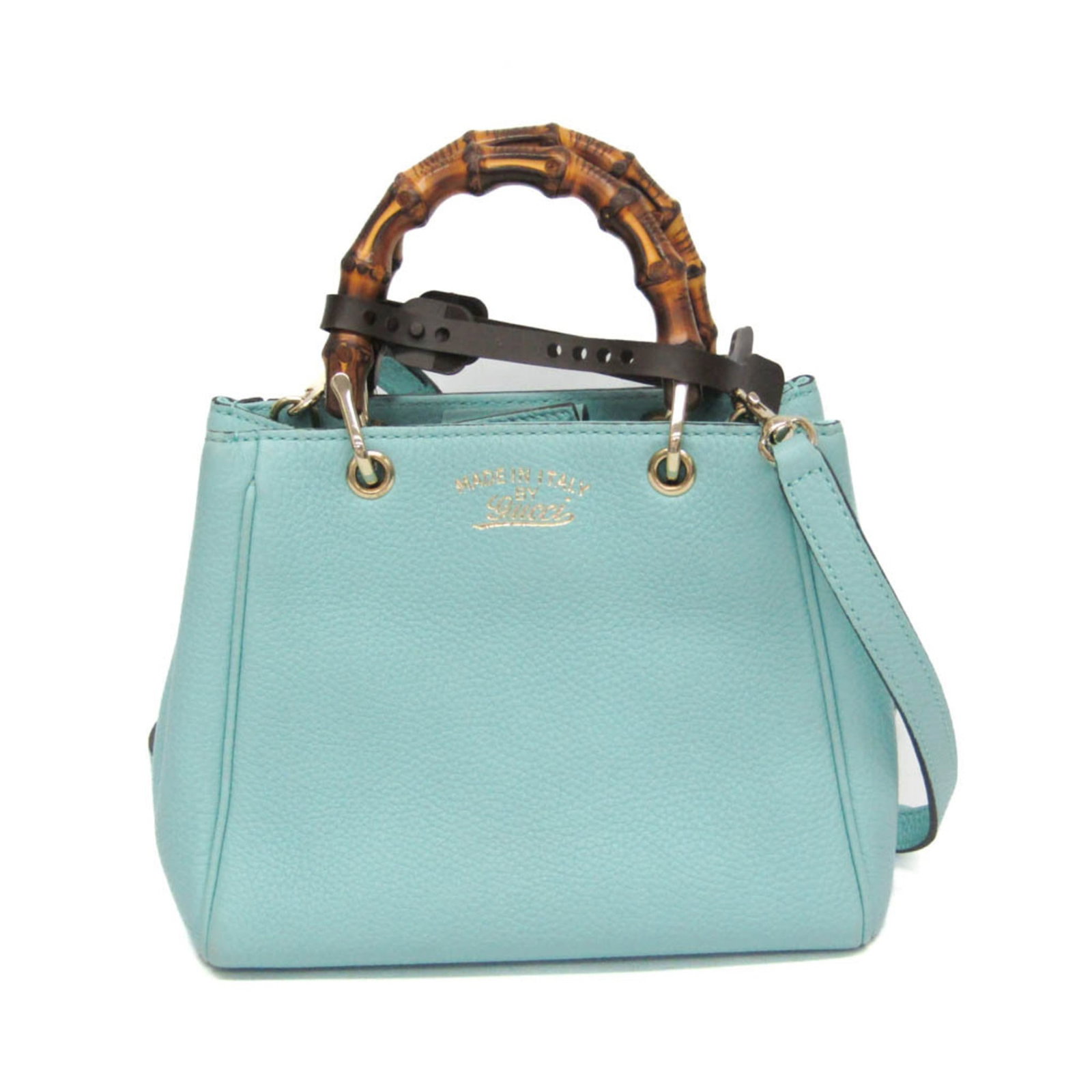 Gucci Handbag Bamboo Leather Shoulder: Gucci Handbag Bamboo Leather Shoulder The Gucci Bamboo Leather Shoulder Mini Shopper boasts a unique combination of bamboo and leather materials, offering a stylish and eco-friendly alternative to tra