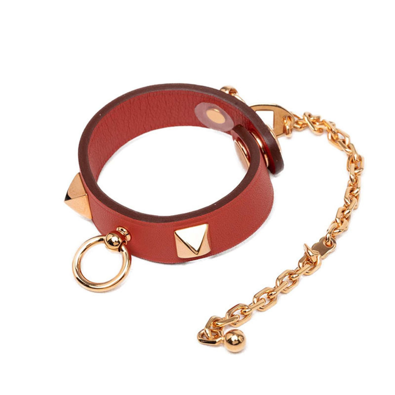 Swift Leather Hermes Glove Holder: Swift Leather Hermes Glove Holder Swift leather glove holder from Hermes, featuring a bold red color and a sleek 13.5cm handle/strap length. This stylish accessory is designed to add a touch of