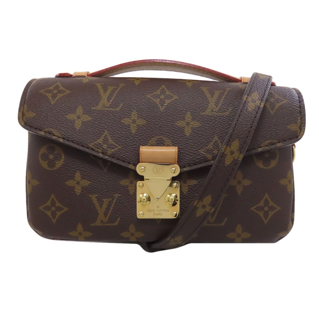 Handbag Monogram Canvas Pochette Ew Louis Vuitton M46279: Handbag Monogram Canvas Pochette Ew Louis Vuitton M46279 Brown Monogram Canvas Pochette Ew from LOUIS VUITTON. This handbag features a signature and is made from monogram canvas. The classic design