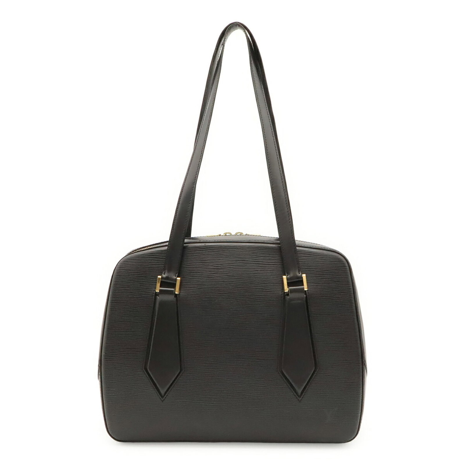 Leather Epi Bag Vuitton Louis: Leather Epi Bag Vuitton Louis Epi leather exterior, a signature style from Louis Vuitton, adds a touch of sophistication to this Noir shoulder bag. Measuring 27cm x 33cm x 8cm, it provides a spacious