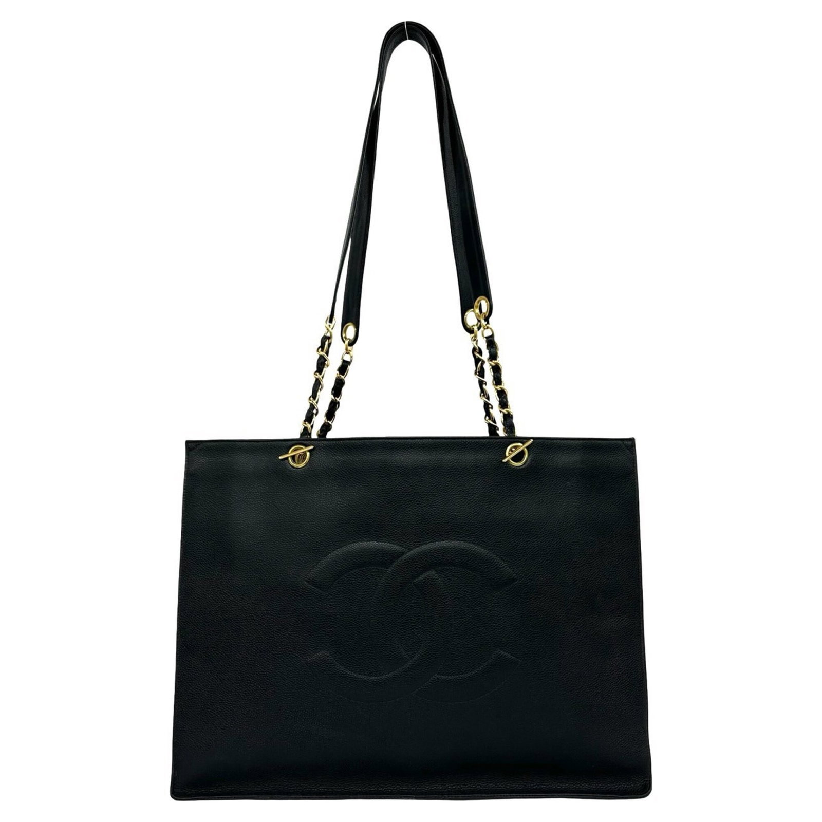 Calfskin Grained Shoulder Bag Tote Bag Chanel: Calfskin Grained Shoulder Bag Tote Bag Chanel Calfskin Grained Shoulder Bag Tote Bag Chanel is made from high-quality Grained Calfskin, a luxurious material that adds depth and sophistication to this