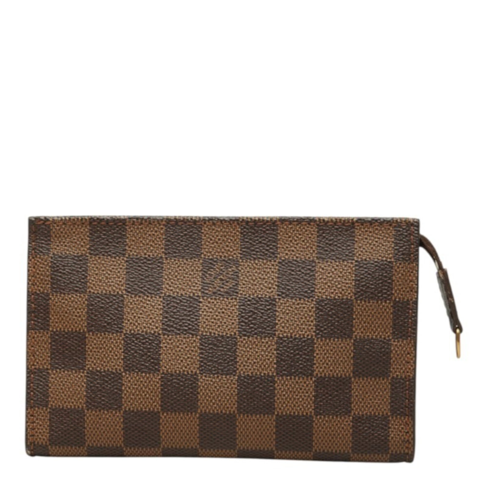 Pouch Pvc Handbag Louis Vuitton: Pouch Pvc Handbag Louis Vuitton Brown, Damier Canvas Louis Vuitton Pouch Handbag made from PVC, measuring 10.5cm x 17cm x 2cm. This small, stylish handbag features a classic design and a durable PVC