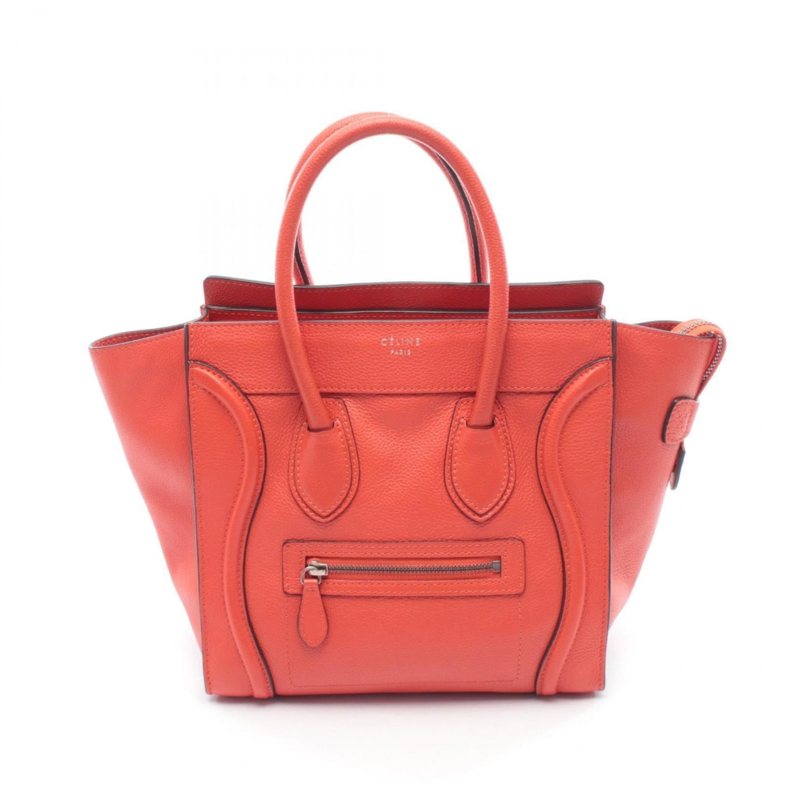 Handbag Tote Bag Leather Celine: Handbag Tote Bag Leather Celine Red leather Celine tote bag with a classic design and timeless style. Measuring 26cm x 26cm x 13cm, this bag is a compact and versatile option for everyday use. Its