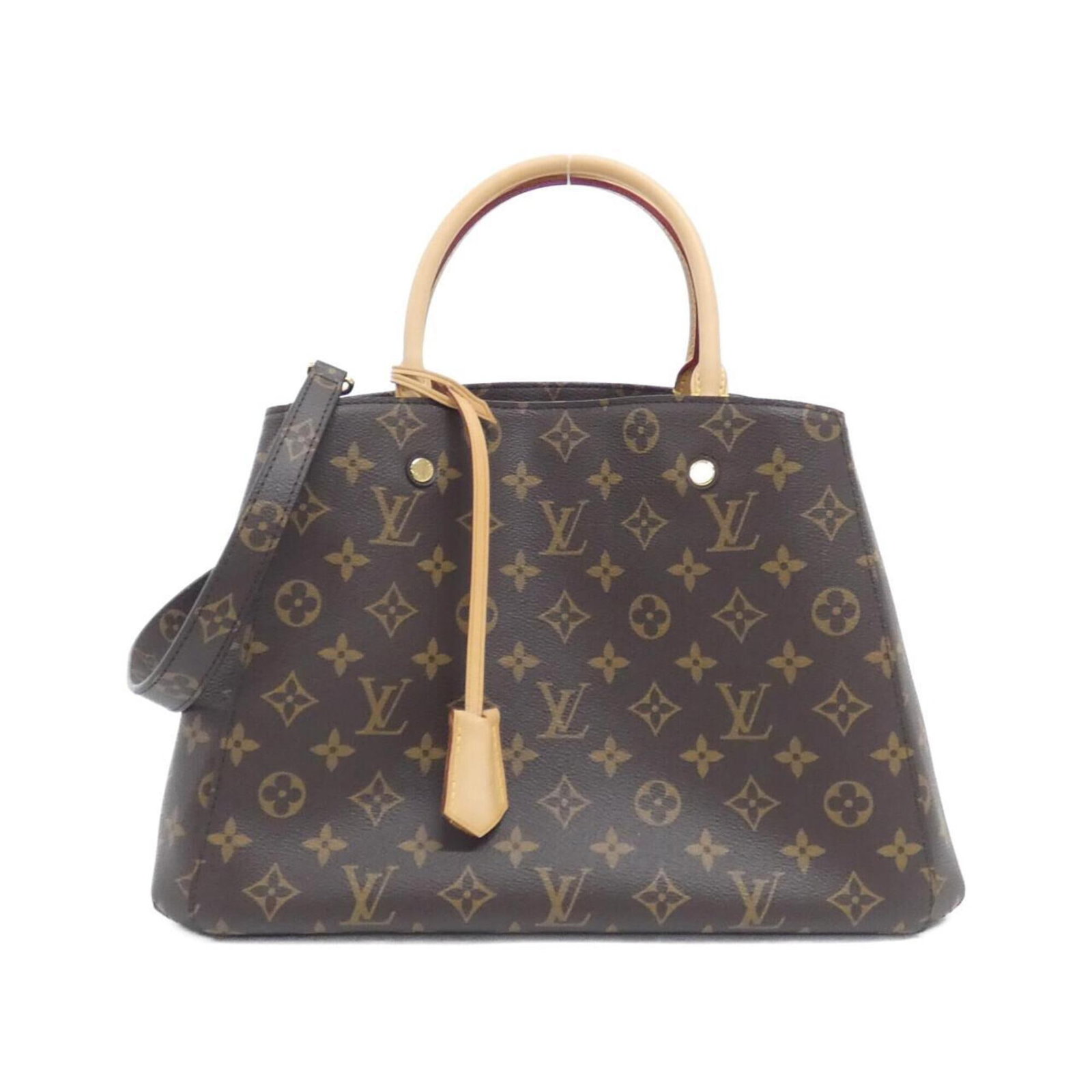 Louis Vuitton Handbag Coated Canvas: Louis Vuitton Handbag Coated Canvas Coated canvas construction provides a durable and stylish finish for this Louis Vuitton handbag, while the gold hardware adds a touch of luxury. Measuring 23cm x