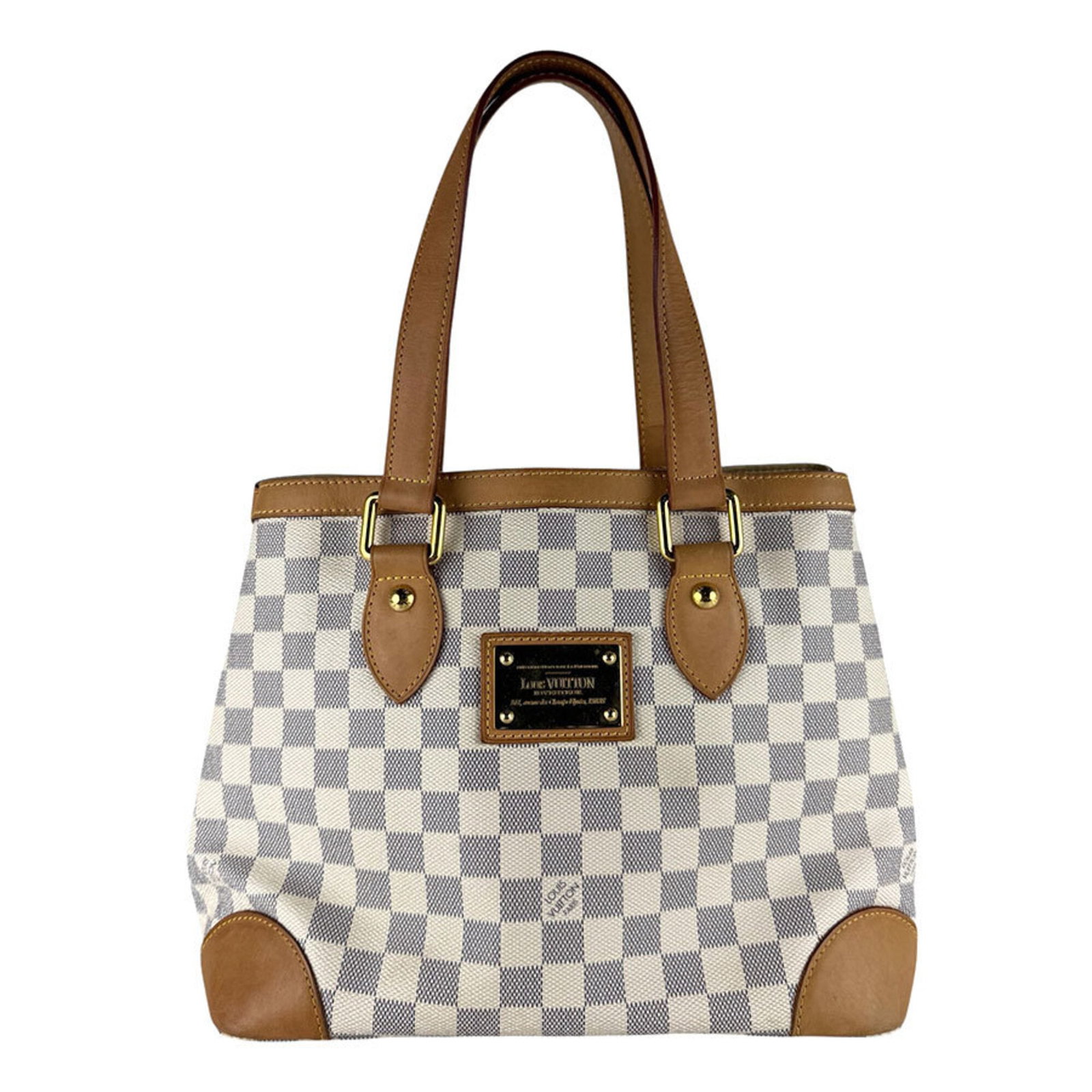 Vuitton Louis Handbag Damier: Vuitton Louis Handbag Damier Damier Azur, a classic pattern, adorns this Louis Vuitton Louis Handbag from France, crafted with Damier Azur, Ivory. Measuring 23cm x 28cm x 18cm, it features a timeless 