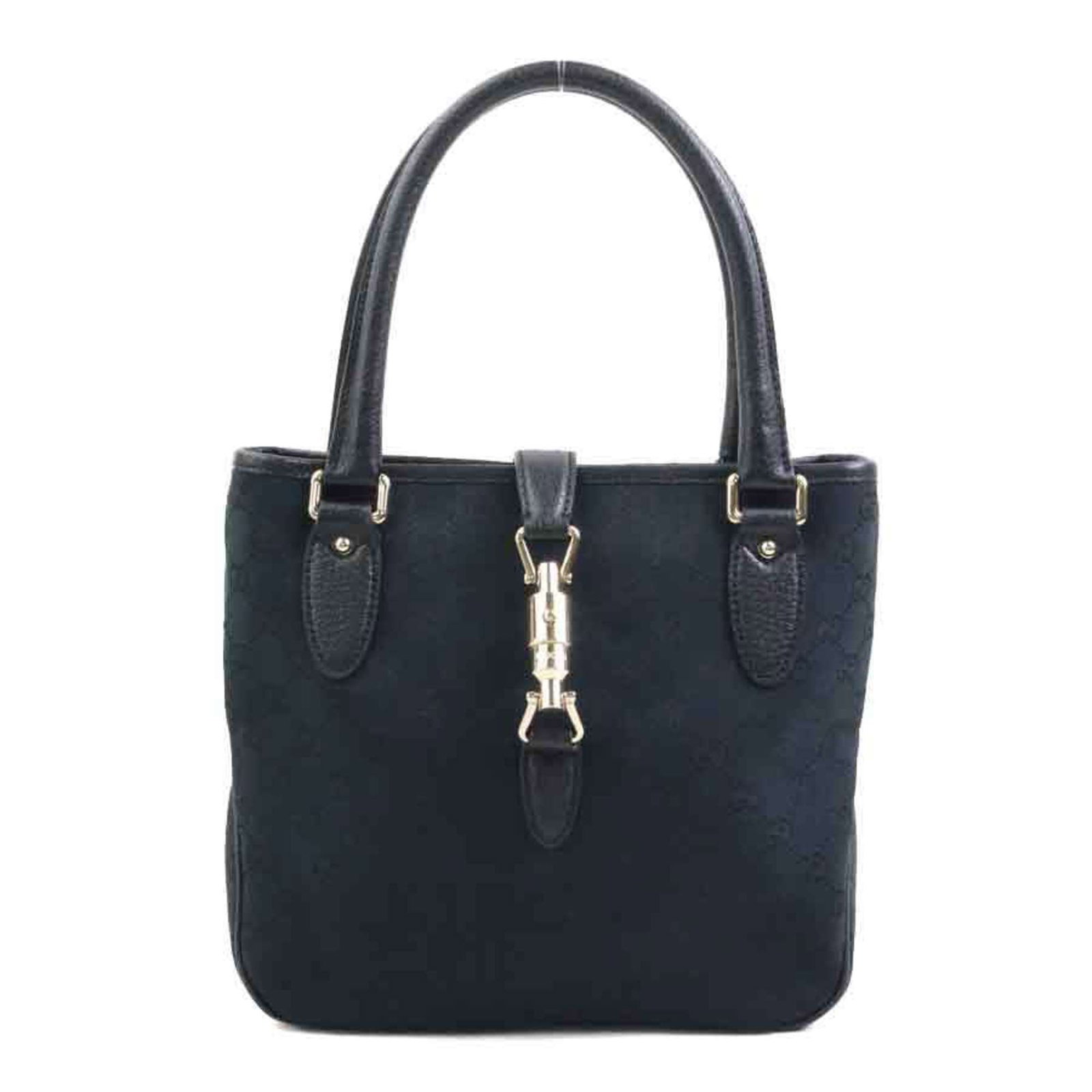Canvas Leather Handbag Gucci: Canvas Leather Handbag Gucci GG canvas and leather come together in this sleek black Gucci handbag, measuring 22cm x 24cm x 7cm. The classic design features a timeless combination of materials and a s