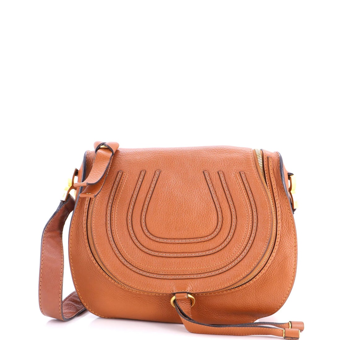 Zip Crossbody Bag Medium Leather Chloe Marcie: Zip Crossbody Bag Medium Leather Chloe Marcie The Chloe Marcie Medium Leather Zip Crossbody Bag is a stylish and practical accessory, featuring a medium size with a drop of 21-25" and a rich brown ext