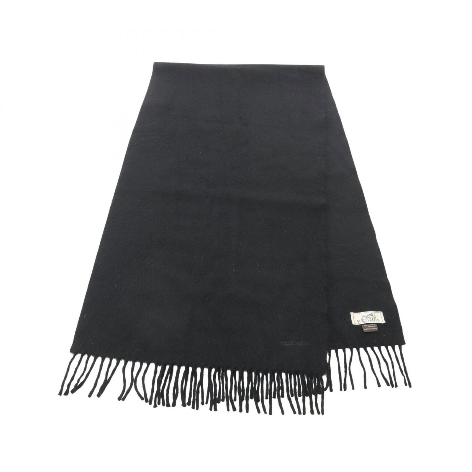 Hermes Stole Cashmere: Hermes Stole Cashmere Cashmere stole from the renowned French fashion house Hermes, boasting a sleek black color and a size of 1.6m x 39cm. This luxurious stole is crafted from the finest cashmere mat