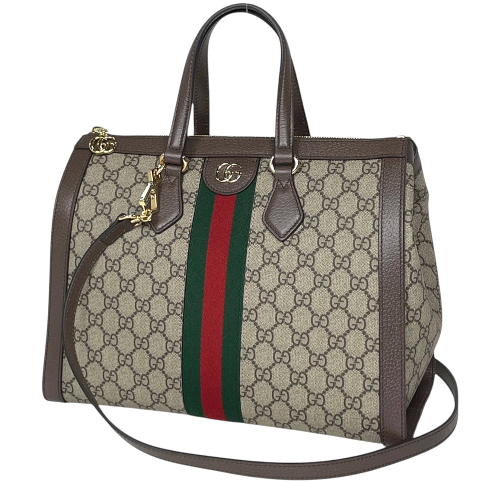 Gucci Handbag Supreme Gg: Gucci Handbag Supreme Gg The Gucci Supreme Gg Handbag boasts a timeless design with its iconic GG Supreme pattern, beautifully rendered in a rich beige brown color. Measuring 26cm x 33cm x 17cm, this 
