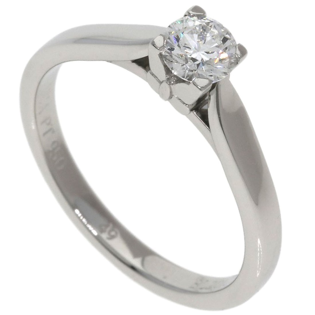 Solitaire Diamond #49 Ring Platinum Pt950 By Van Cleef & Arpels: Solitaire Diamond #49 Ring Platinum Pt950 By Van Cleef & Arpels Platinum Pt950 ring by Van Cleef & Arpels features a solitaire diamond set in an open ring design, showcasing the luxury of platinum