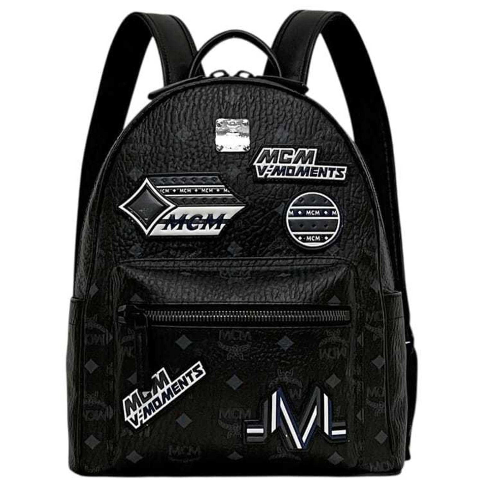 Backpack Leather Mcm: Backpack Leather Mcm Item Specifics: Brand: MCM Country of Origin: South Korea MPN: MMK85VE35BK001 Type: Backpack Material: Leather Color: Black Gender: Women,Men Size (HxWxD): 33cm x 27cm x 14cm / 12