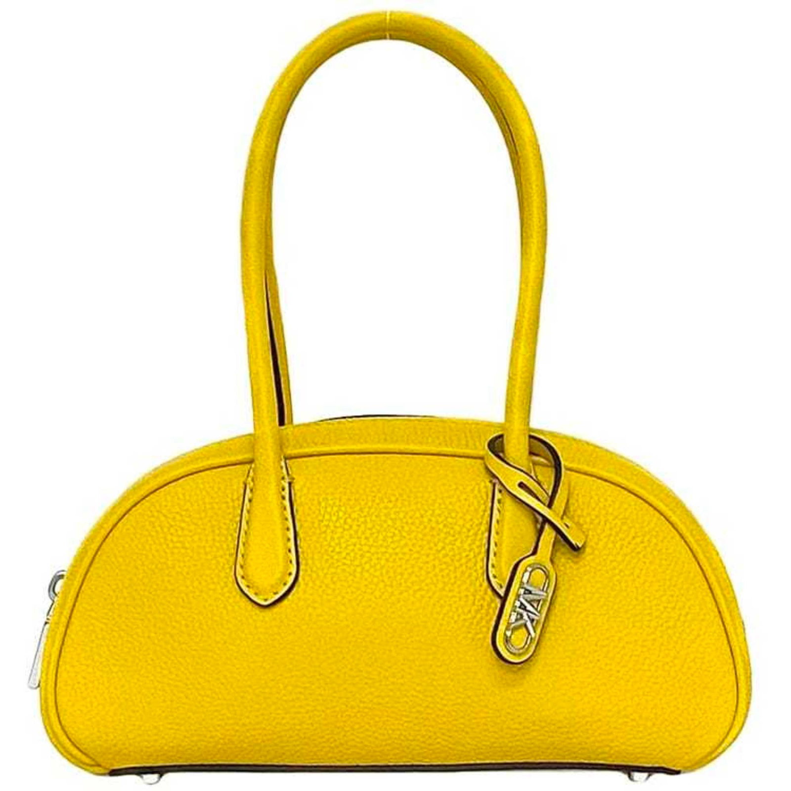 Michael Kors Leather Handbag: Michael Kors Leather Handbag Yellow leather handbag from Michael Kors, measuring 12cm x 23cm x 8cm. This stylish bag features a bright and cheerful yellow color, perfect for adding a pop of color to