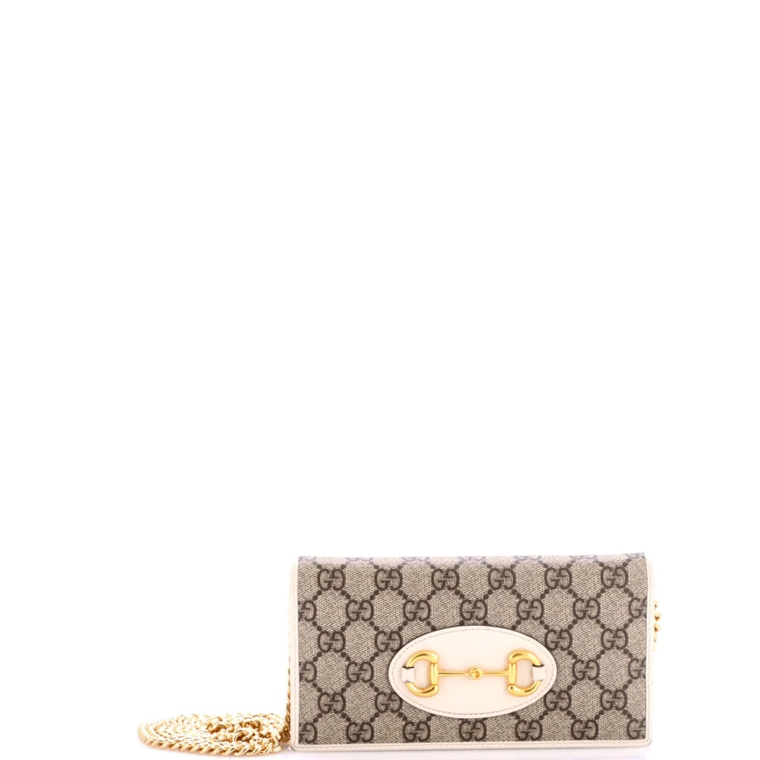Gucci Chain Wallet 1955 Horsebit Coated Canvas GG: Gucci Chain Wallet 1955 Horsebit Coated Canvas GG The Gucci Chain Wallet 1955 Horsebit Coated Canvas GG boasts a timeless design with a classic horsebit buckle, adding a touch of sophistication to