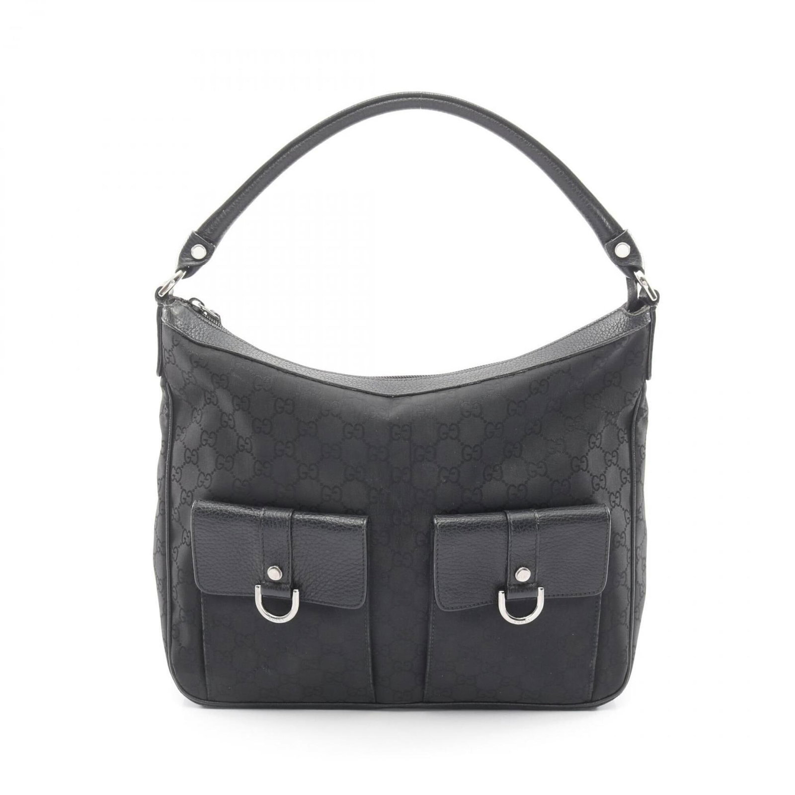 Gucci Handbag Shoulder Bag Nylon Leather: Gucci Handbag Shoulder Bag Nylon Leather This Gucci MPN 293581 shoulder bag is made from a combination of nylon and leather, offering a unique blend of materials. Measuring 25cm x 31cm x 10.5cm, it